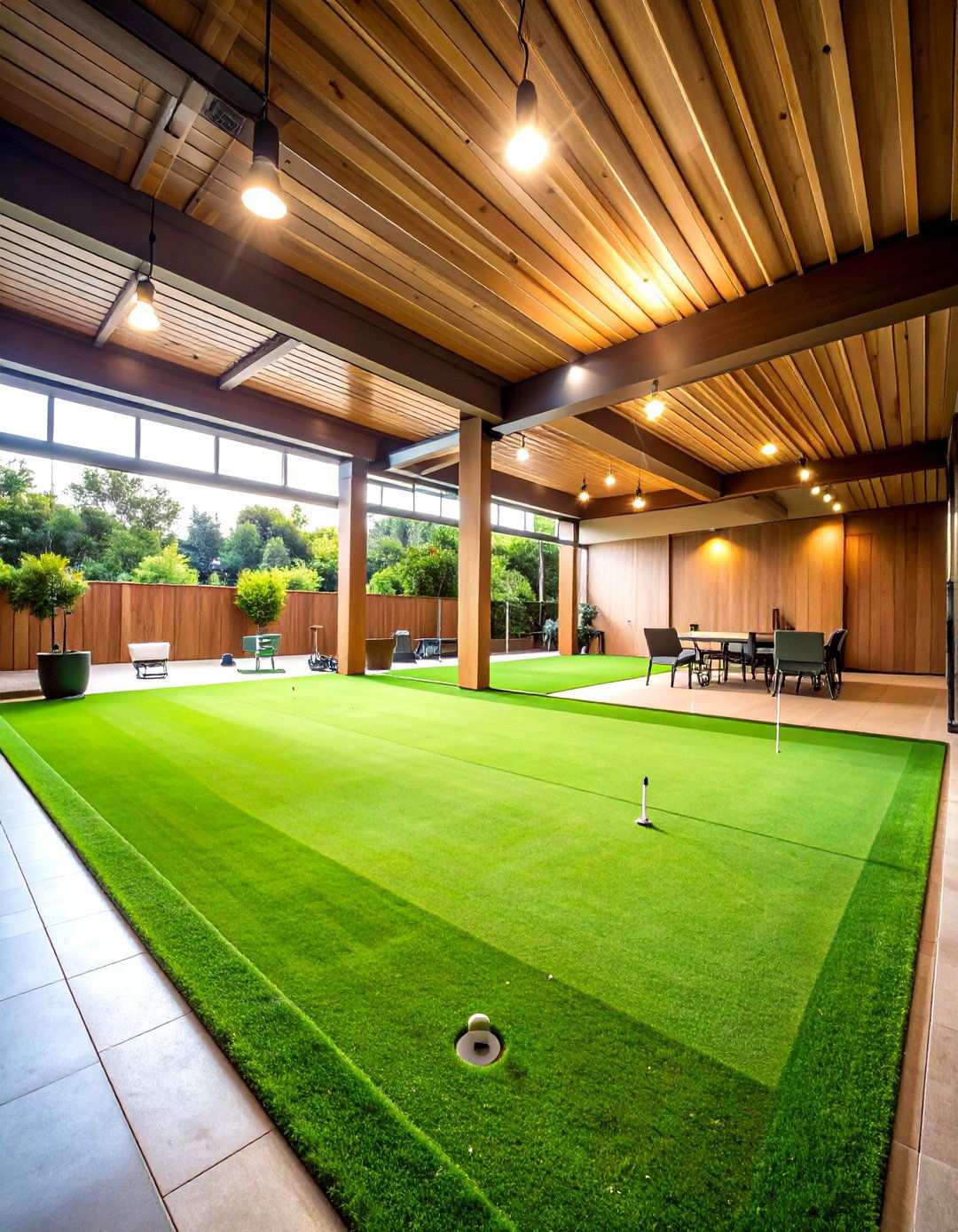 Putting Green and Game Space - 24 Under Deck Landscaping Ideas