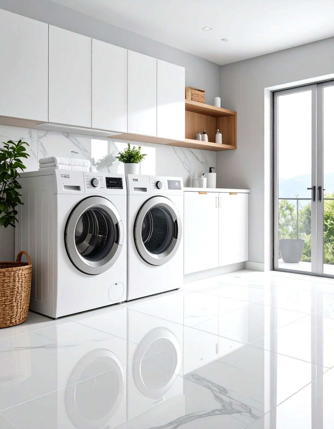 Quartz Composite Tiles - 24 Laundry Room Floor Ideas