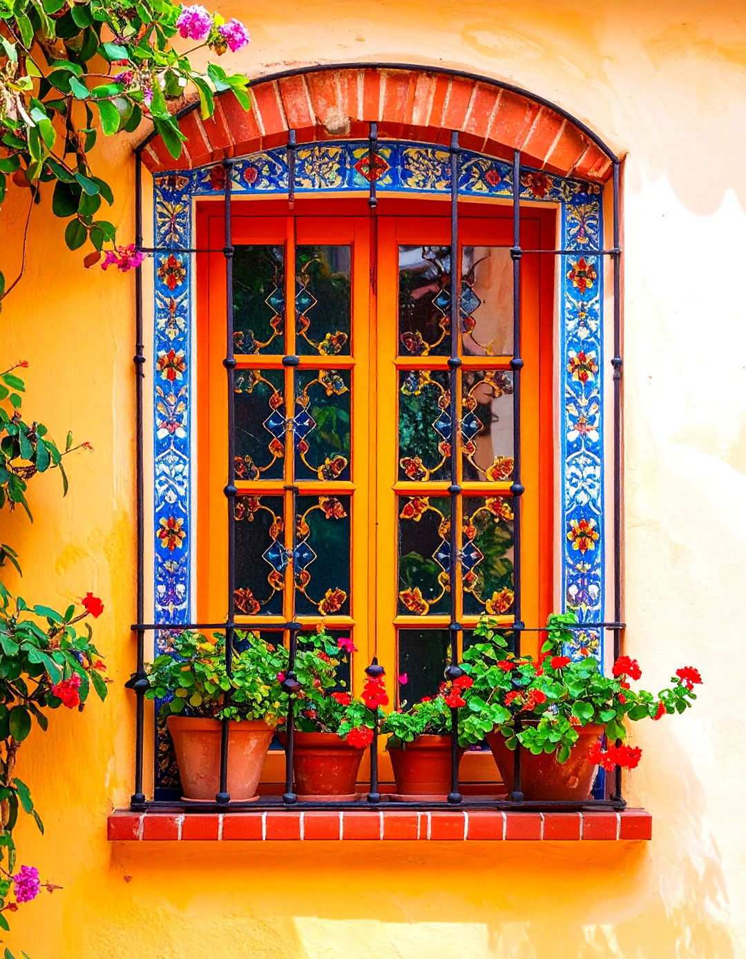 Quatrefoil and Geometric Shape Windows - 24 spanish style windows