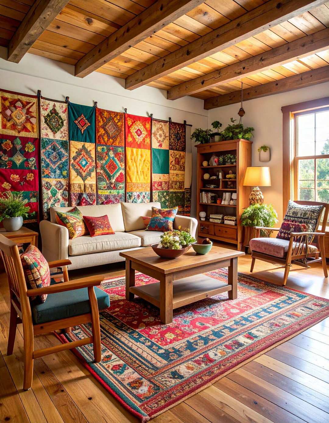 Quilt Display Living Room - 24 Primitive Living Room Ideas