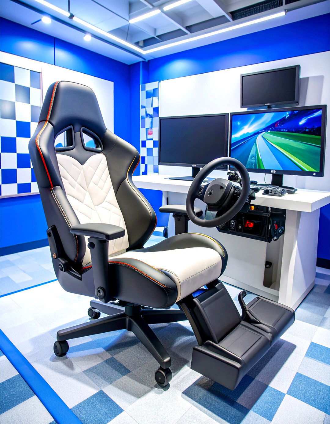 Racing Simulator Station - 24 Video Game Room Ideas