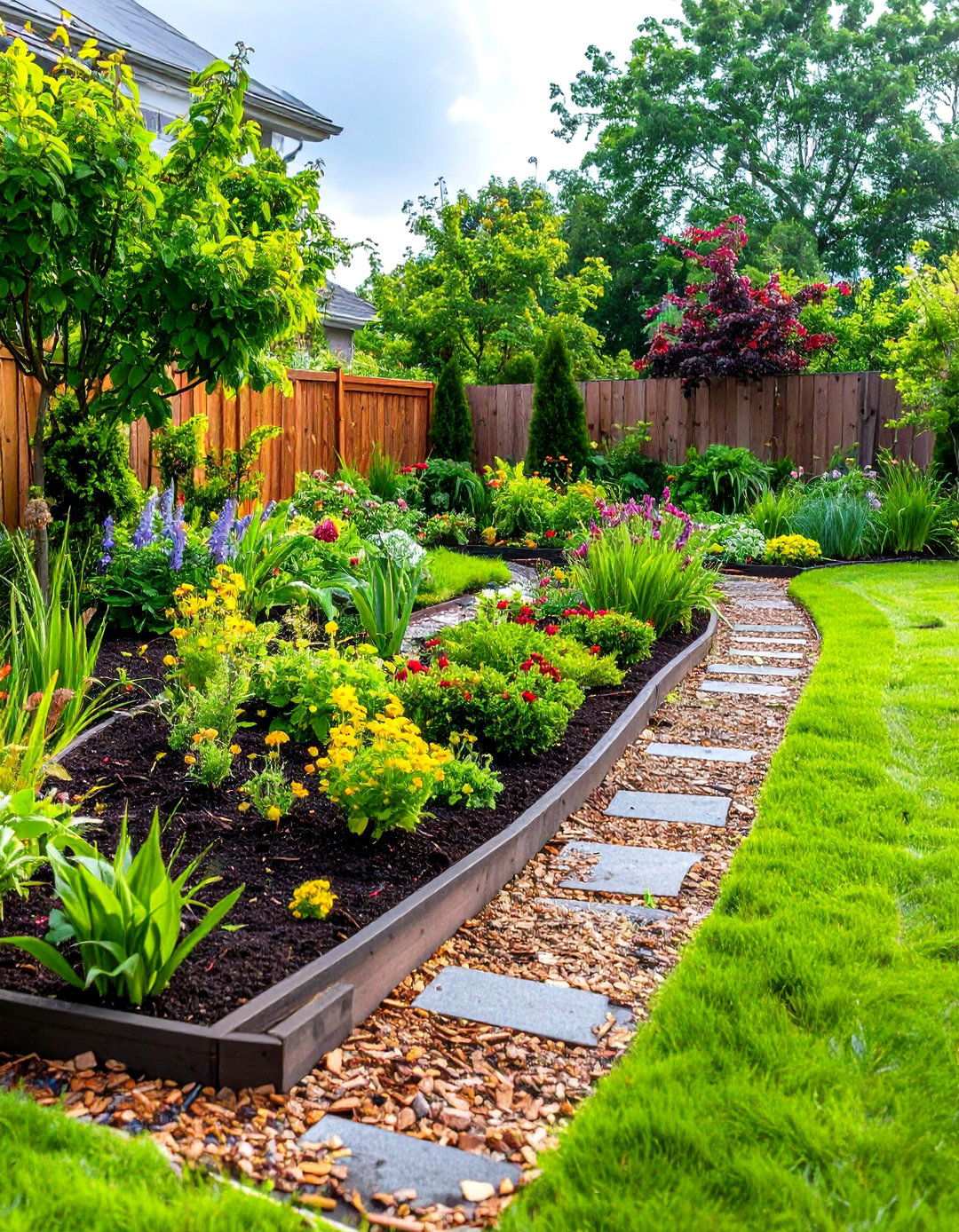 Rain Garden Drainage Solution Design - 24 mulch patio ideas