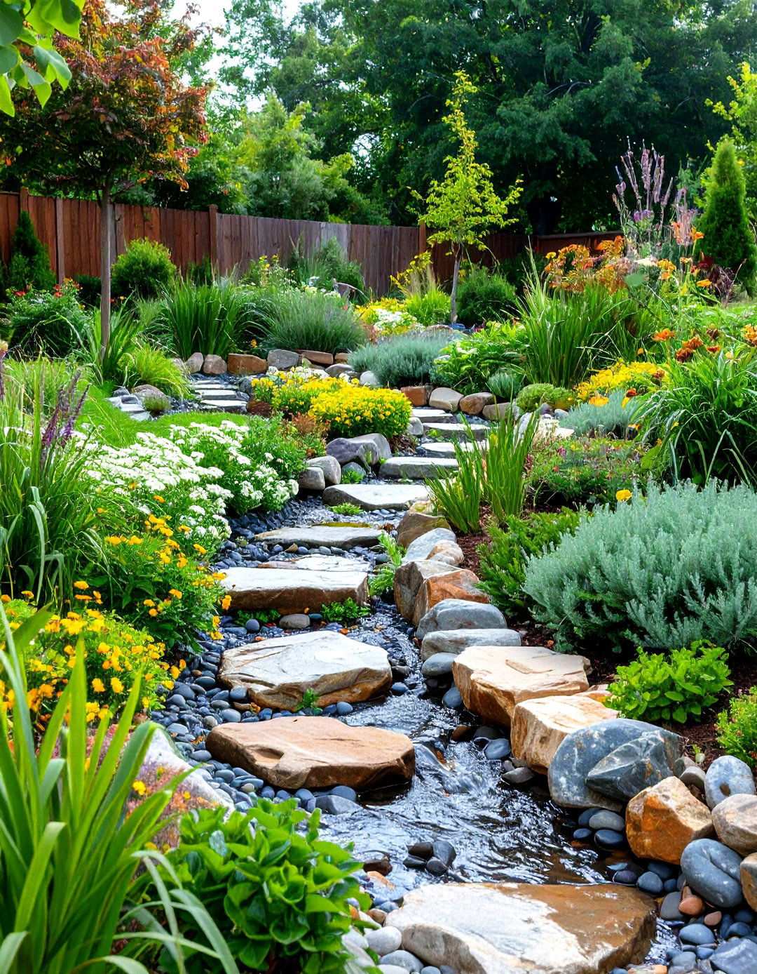 Rain Garden Perimeters - 24 River Rock Edging Ideas