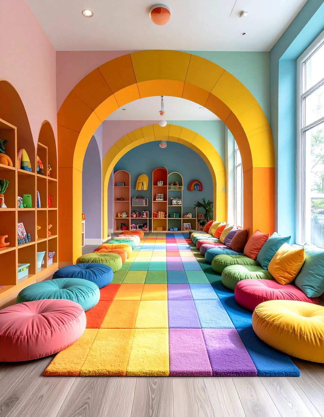 Rainbow Bridge Reading Pathway - 24 kids reading nook ideas