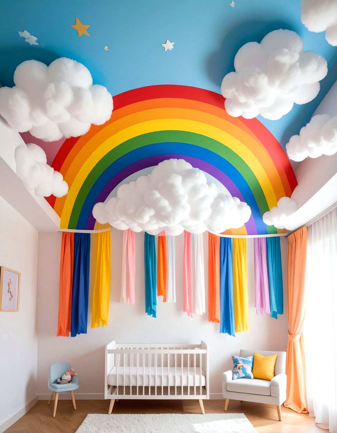 Rainbow Ceiling Treatments - 24 Rainbow Nursery Ideas