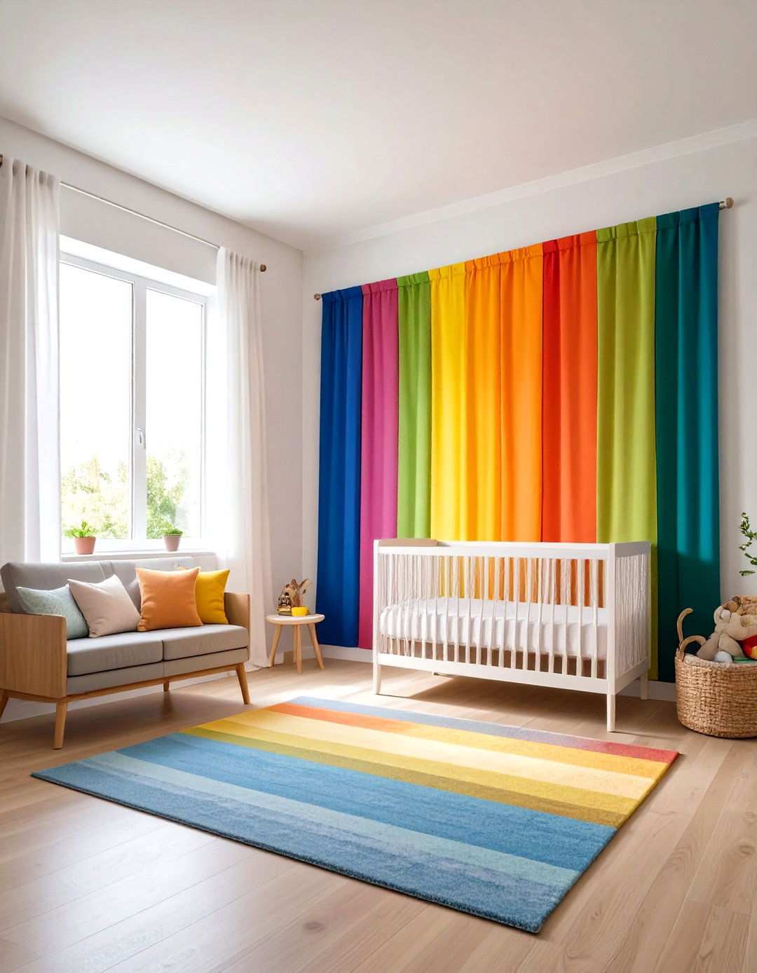 Rainbow Fabric Panels - 24 Rainbow Nursery Ideas