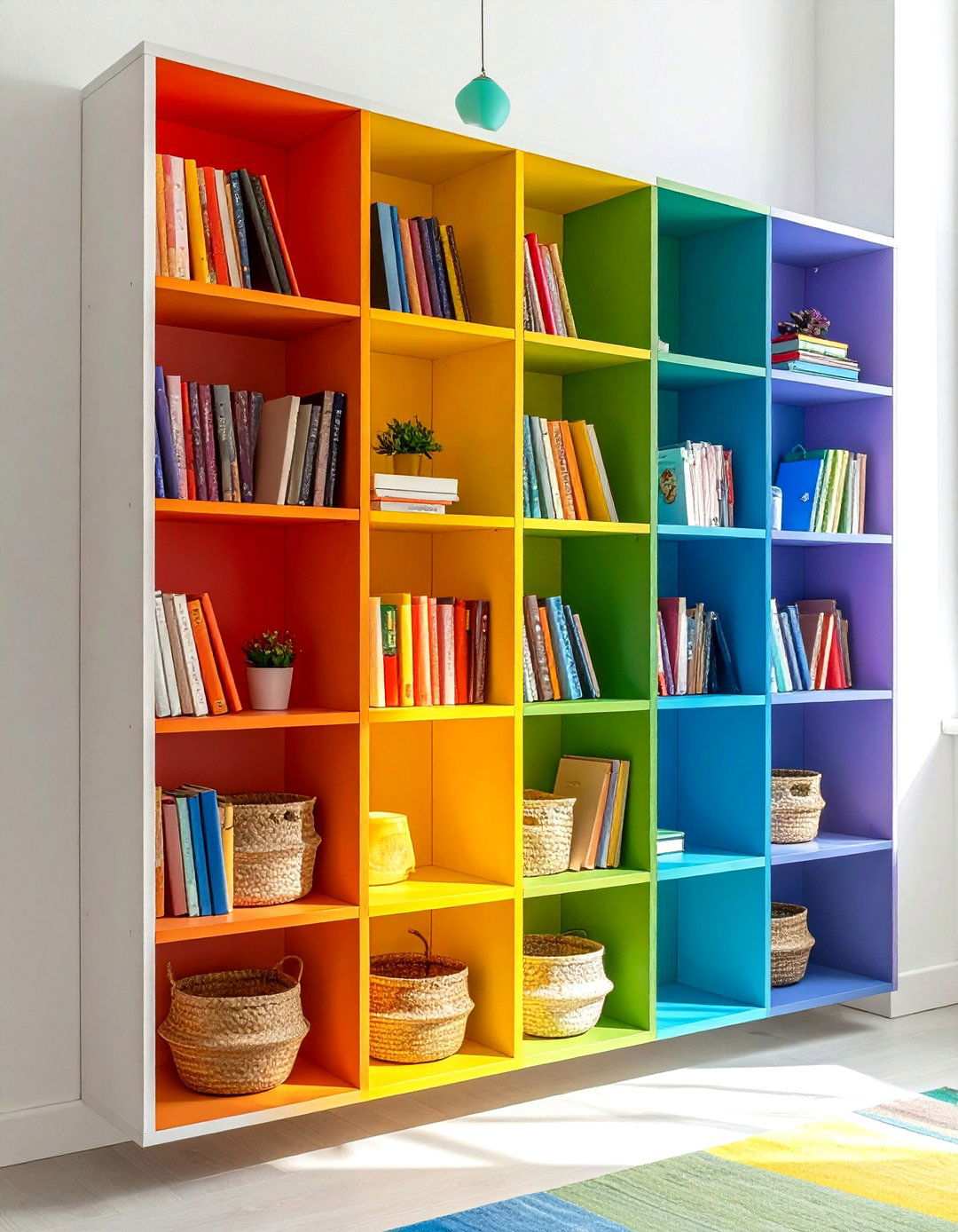 Rainbow Shelving Display Systems - 24 Rainbow Nursery Ideas