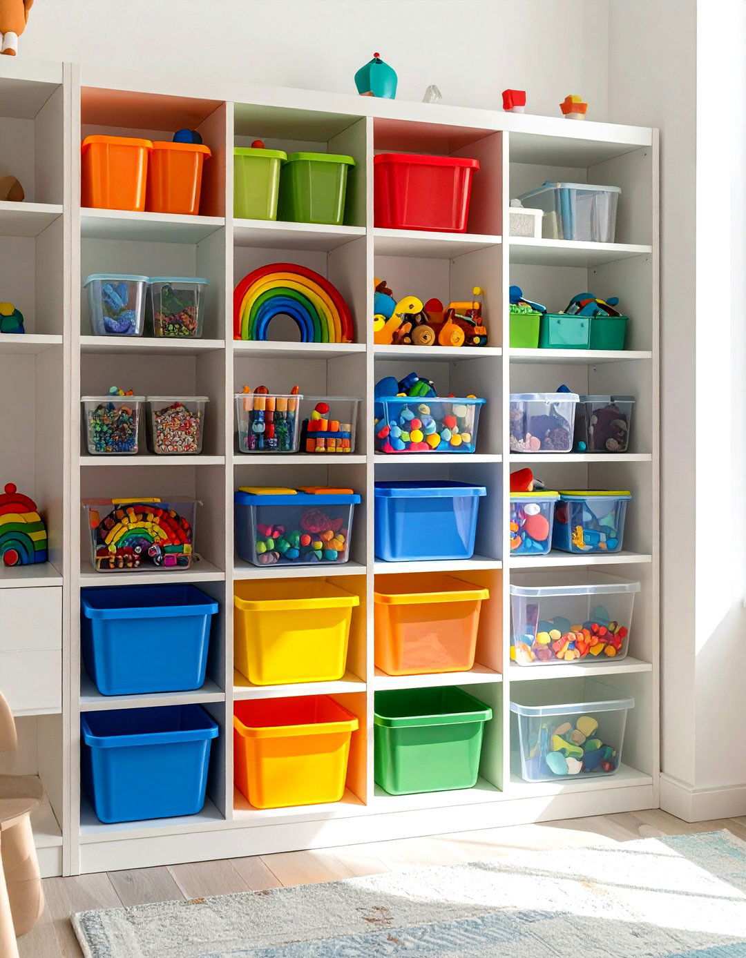 Rainbow Toy Organization - 24 Rainbow Nursery Ideas