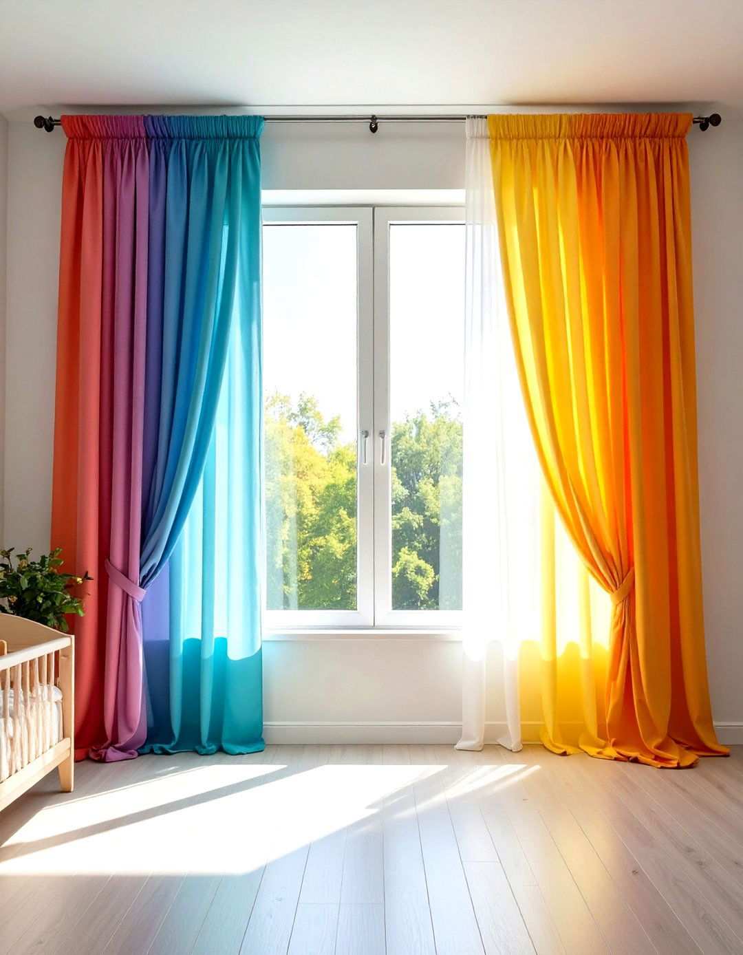 Rainbow Window Treatments - 24 Rainbow Nursery Ideas