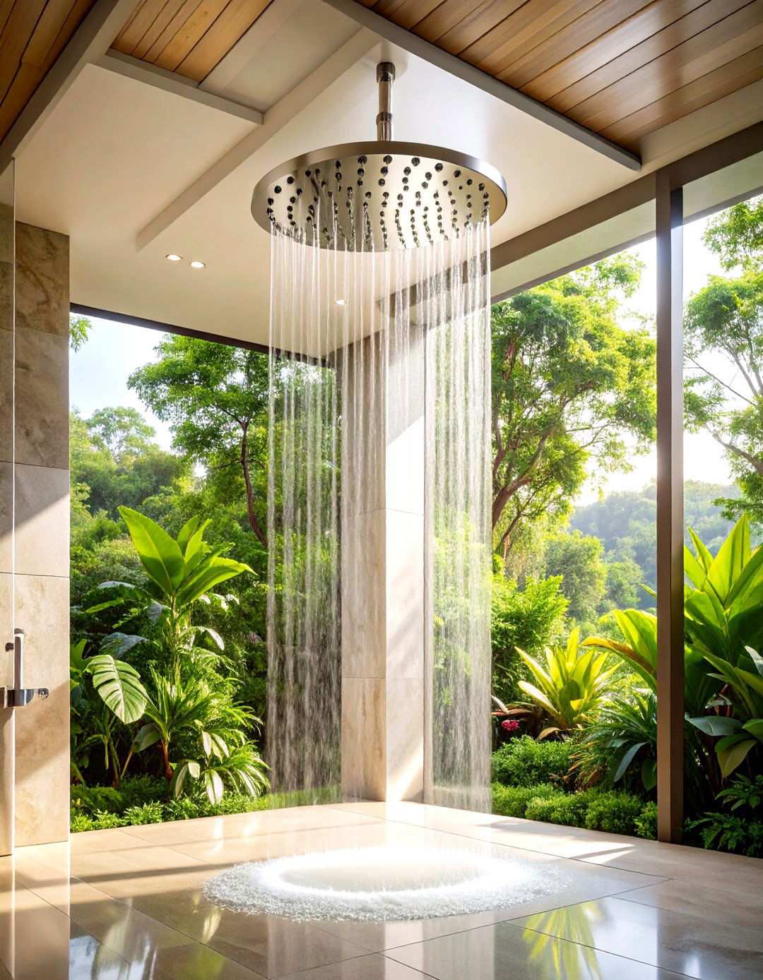 Rainfall Shower Head Configurations - 24 Modern Shower Ideas