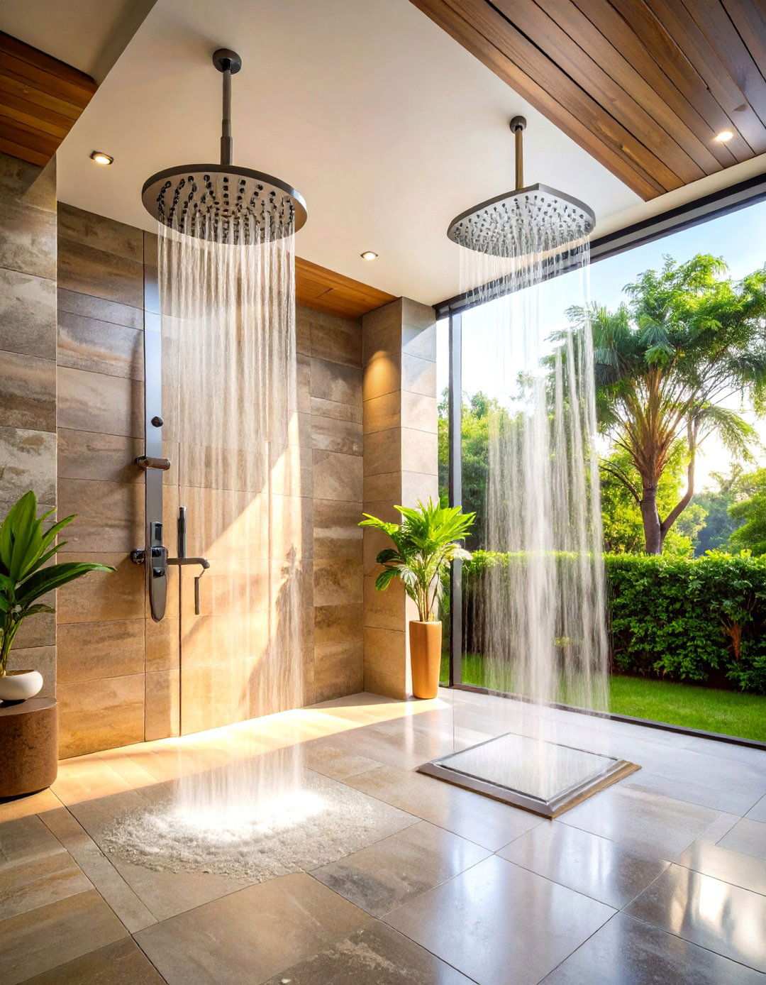 Rainfall Shower Systems - 24 luxury bathroom ideas