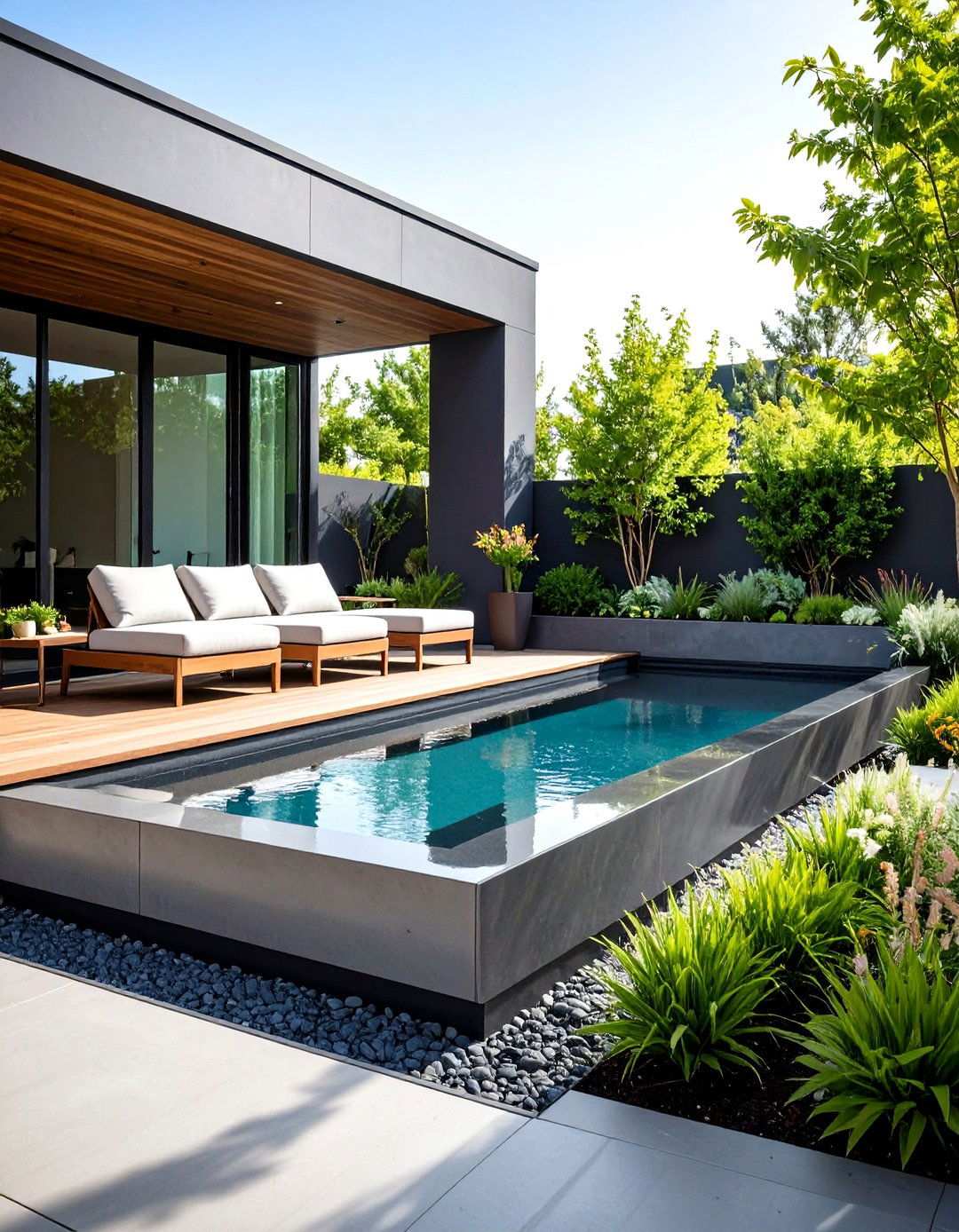 Raised Contemporary Pond Structure - 24 Pond Landscaping Ideas