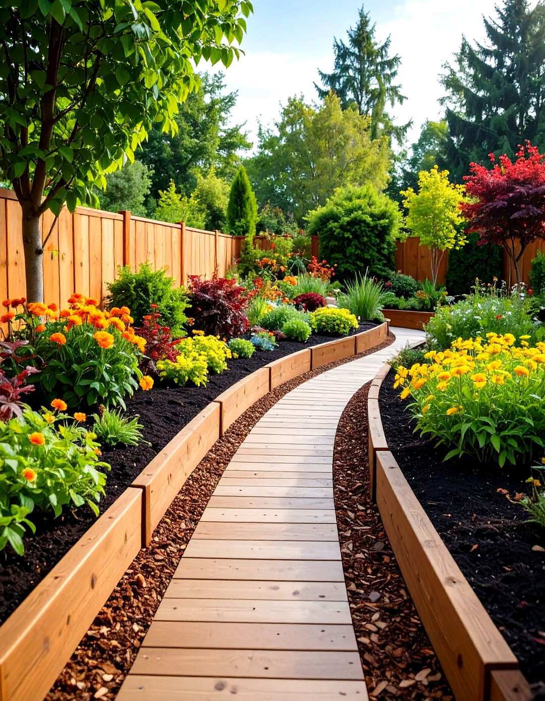 Raised Mulch Pathway Beds - 24 Mulch Pathway Ideas