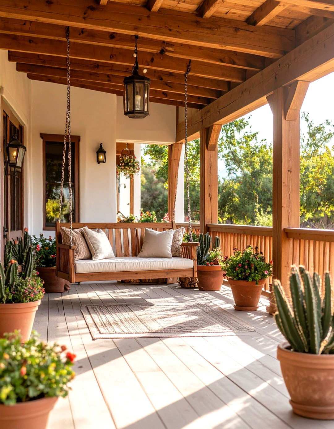 Ranch House Porch Living Areas - 24 Western Decor Ideas