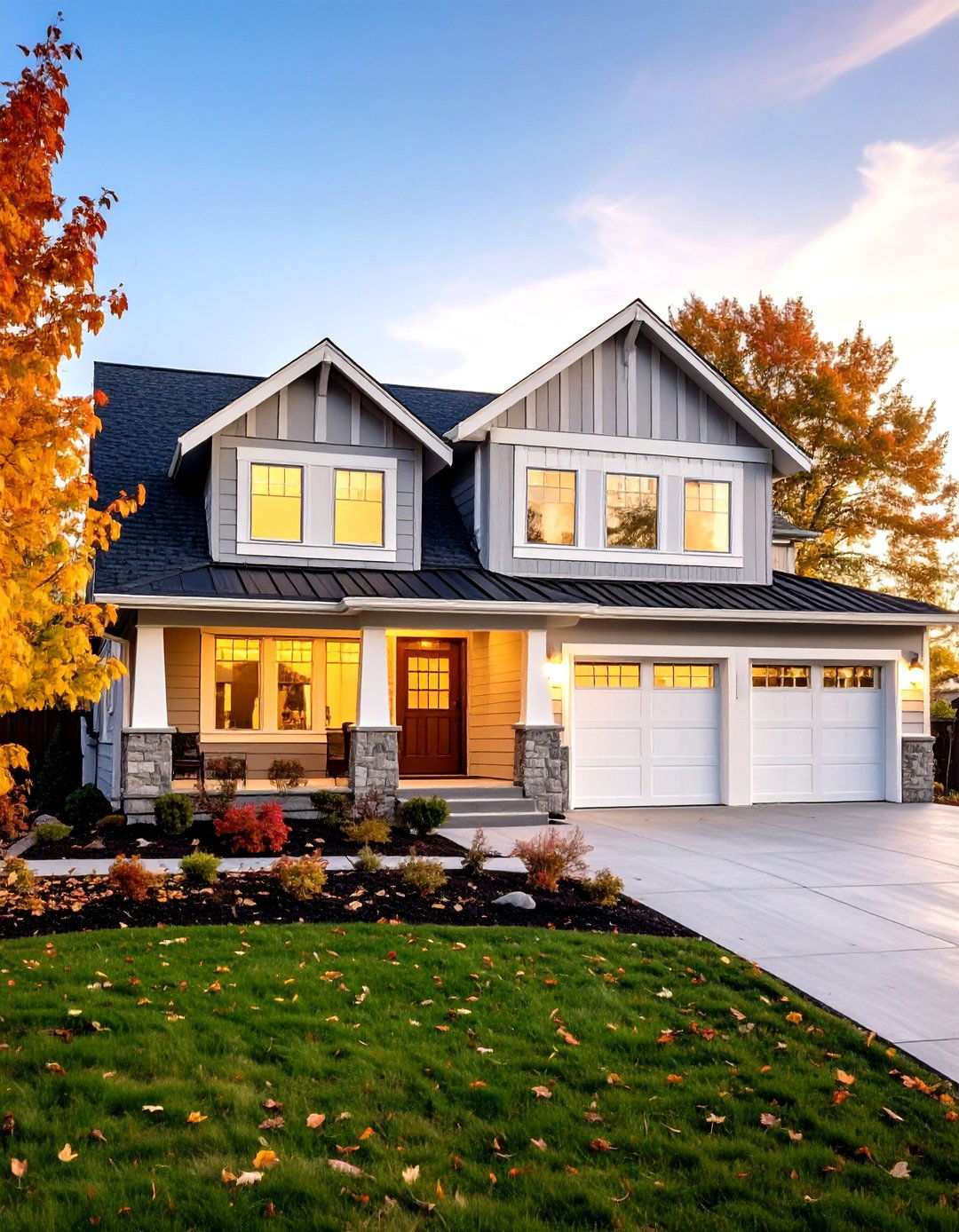 Ranch Style Light Grey Update - 24 Light Grey House With White Trim Design Ideas