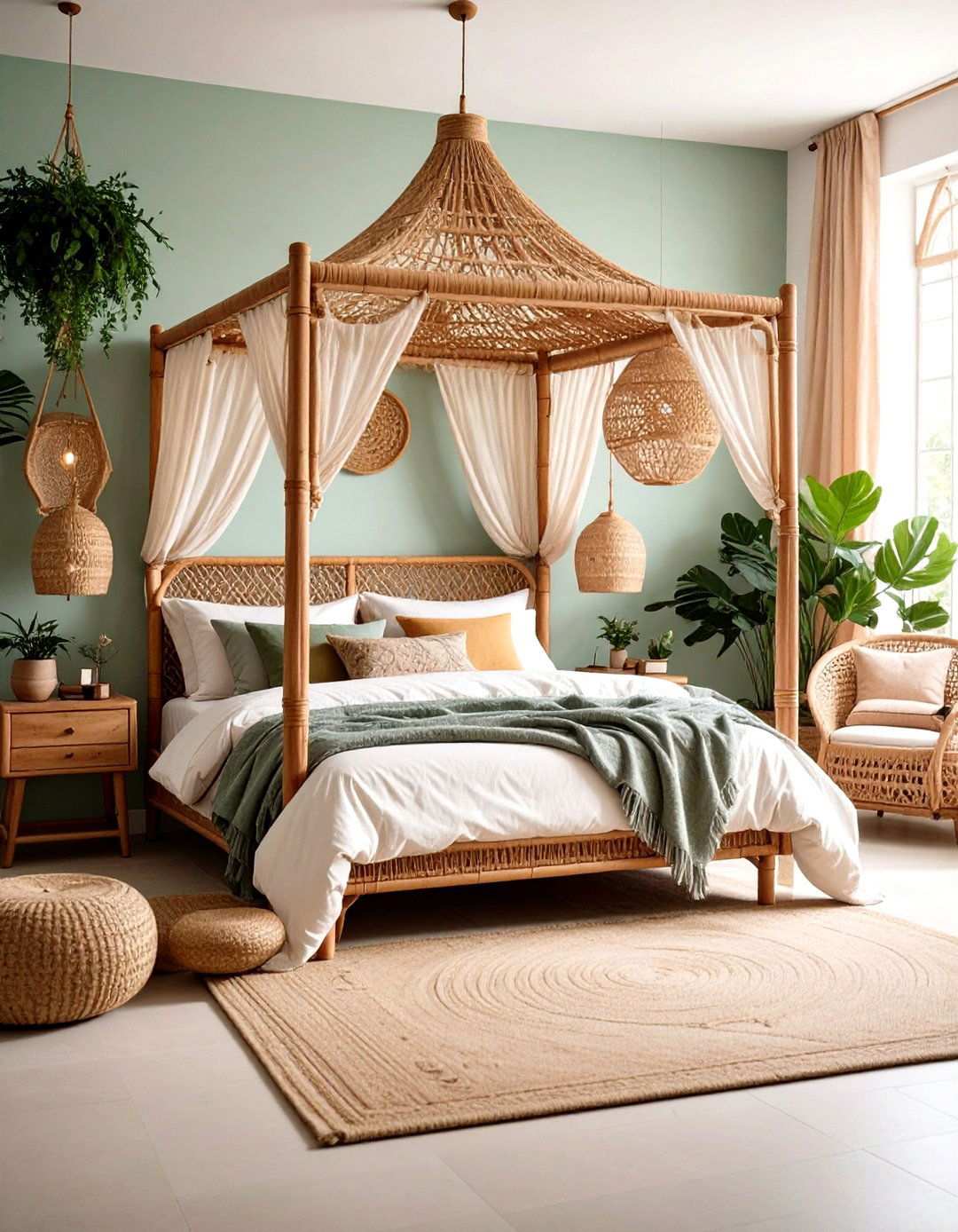 Rattan Canopy Bed Frame - 24 Unique Bed Design Ideas
