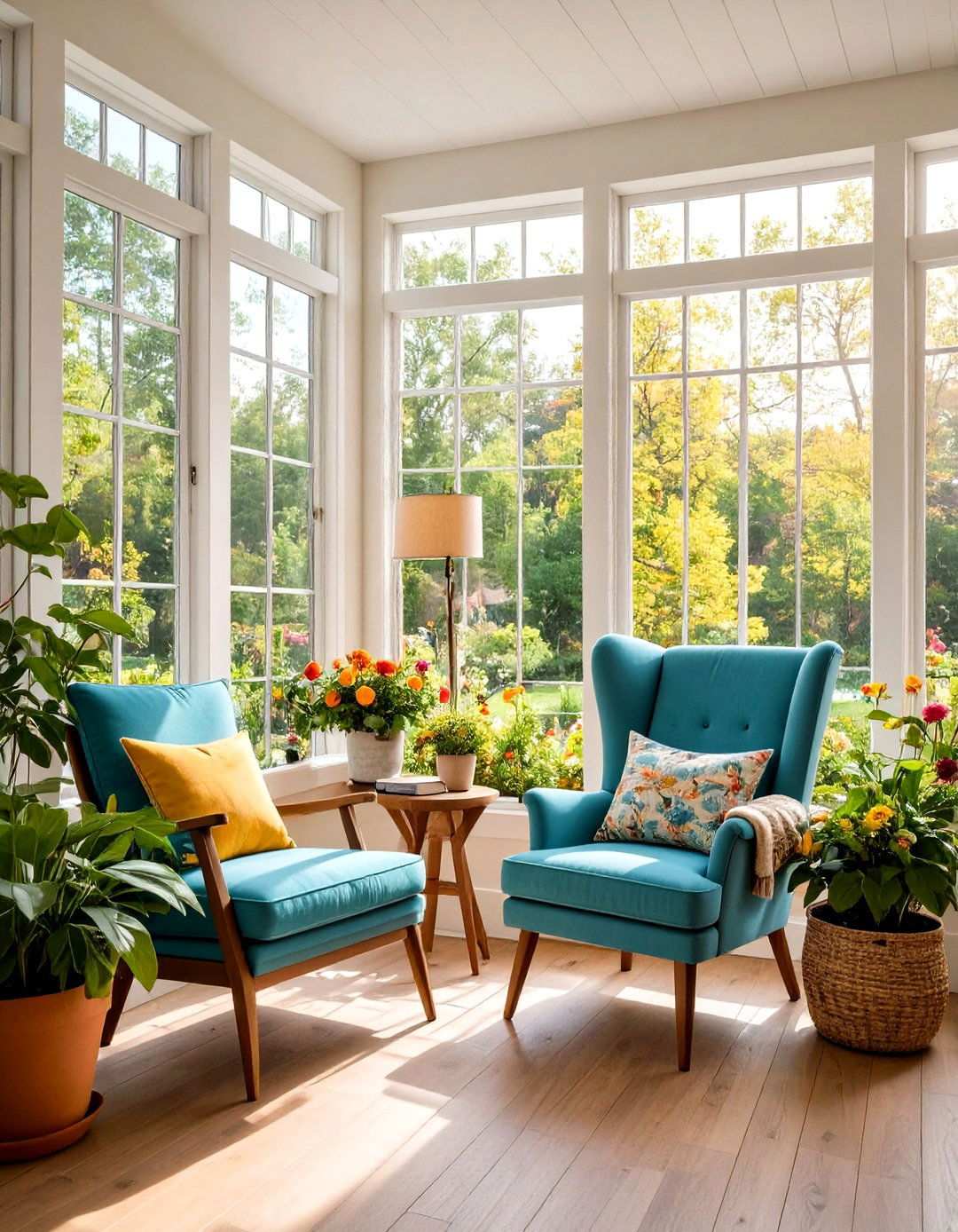 Reading Nook Corner Sunroom - 24 Mid-century Modern Sunroom Ideas