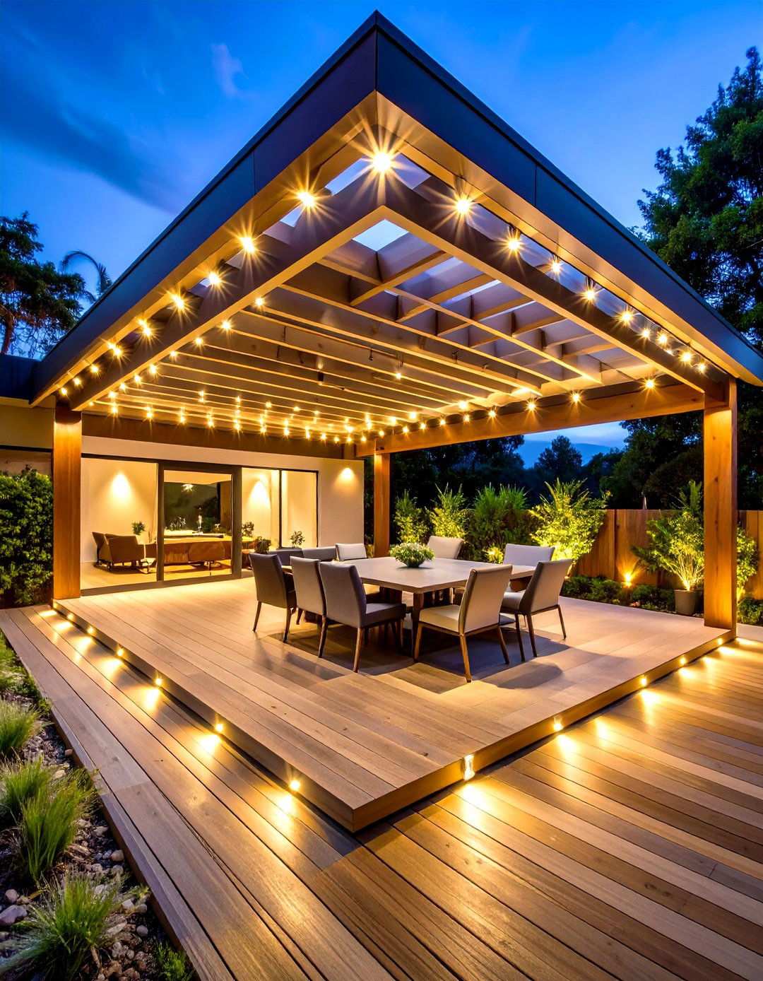 Recessed Ceiling Integration - 24 Pergola Lighting Ideas