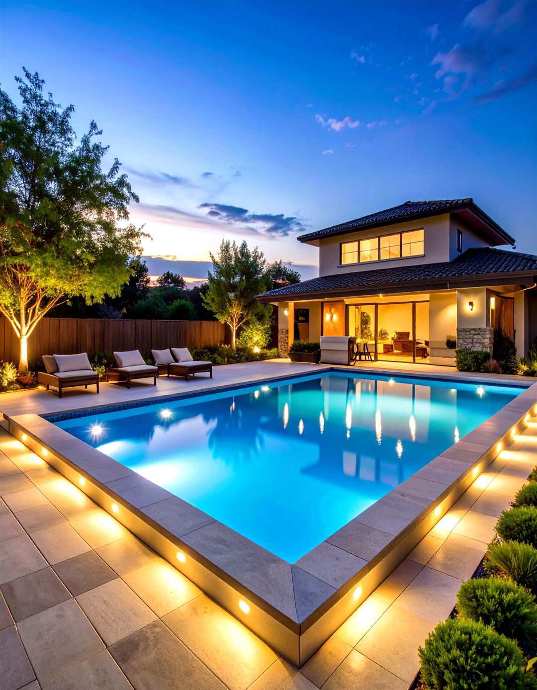 Recessed Pool Deck Hardscape Lighting - 24 Pool Lighting Ideas