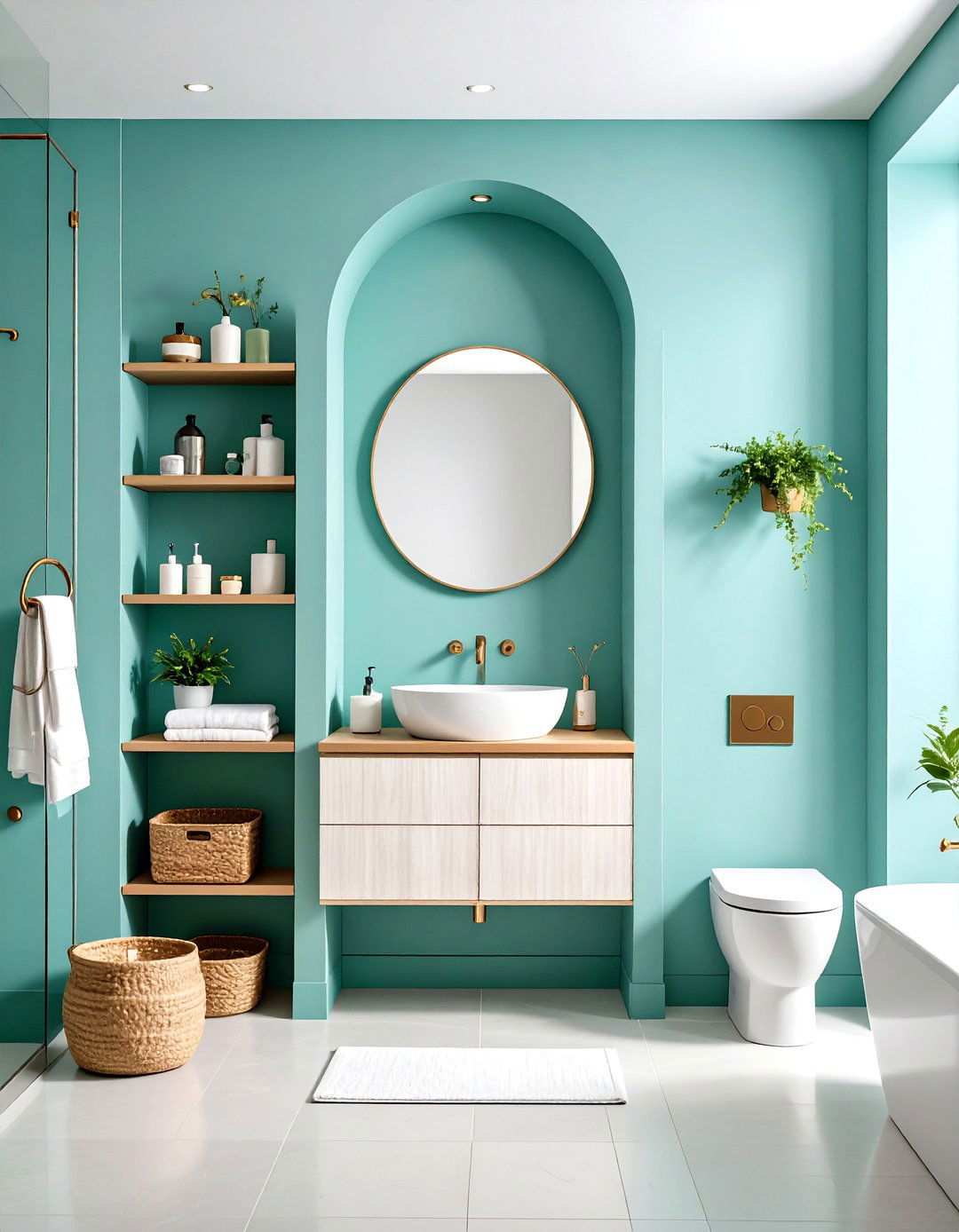 Recessed Wall Alcoves - 24 Small Bathroom Shelving Ideas