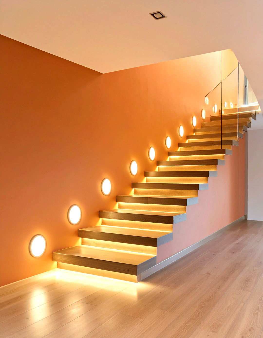 Recessed Wall Step Lights - 24 Staircase Lighting Ideas