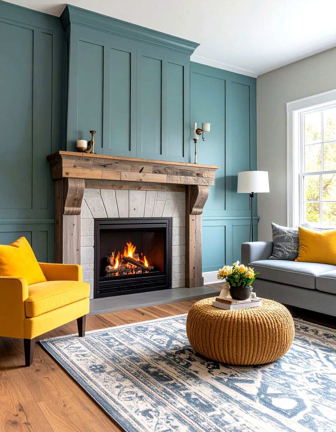 Reclaimed Barnwood Mantel with Corbels - 24 Wood Mantel Ideas