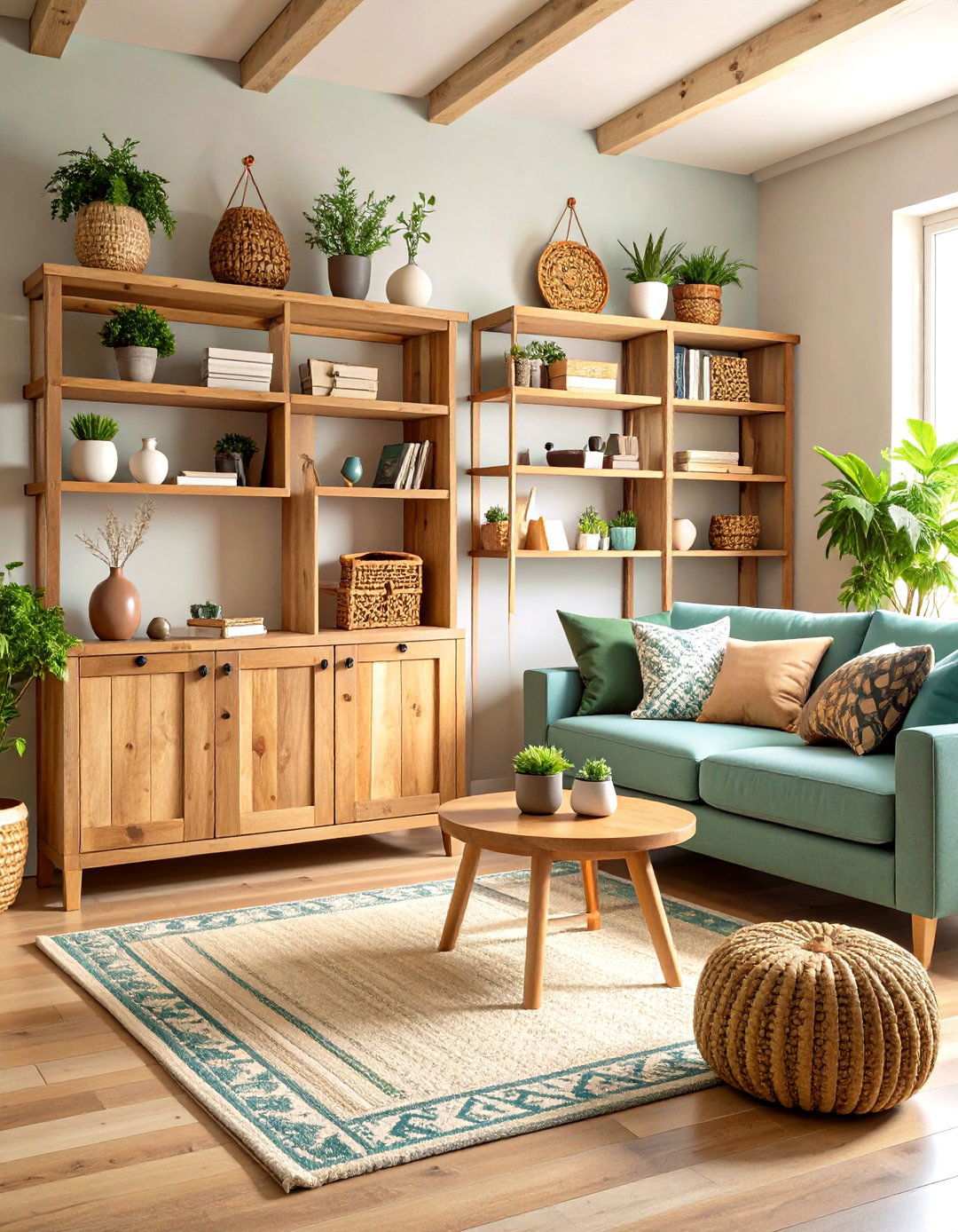 Reclaimed Barnwood Storage Solutions - 24 Small Rustic Living Room Ideas