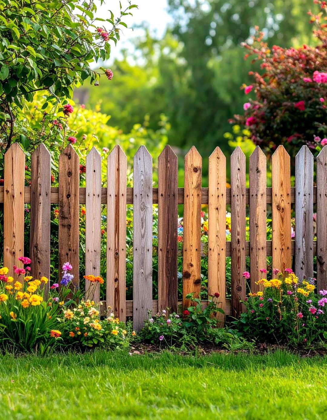 Reclaimed Pallet Wood Fence with Rustic Character - 24 Vegetable Garden Fence Ideas