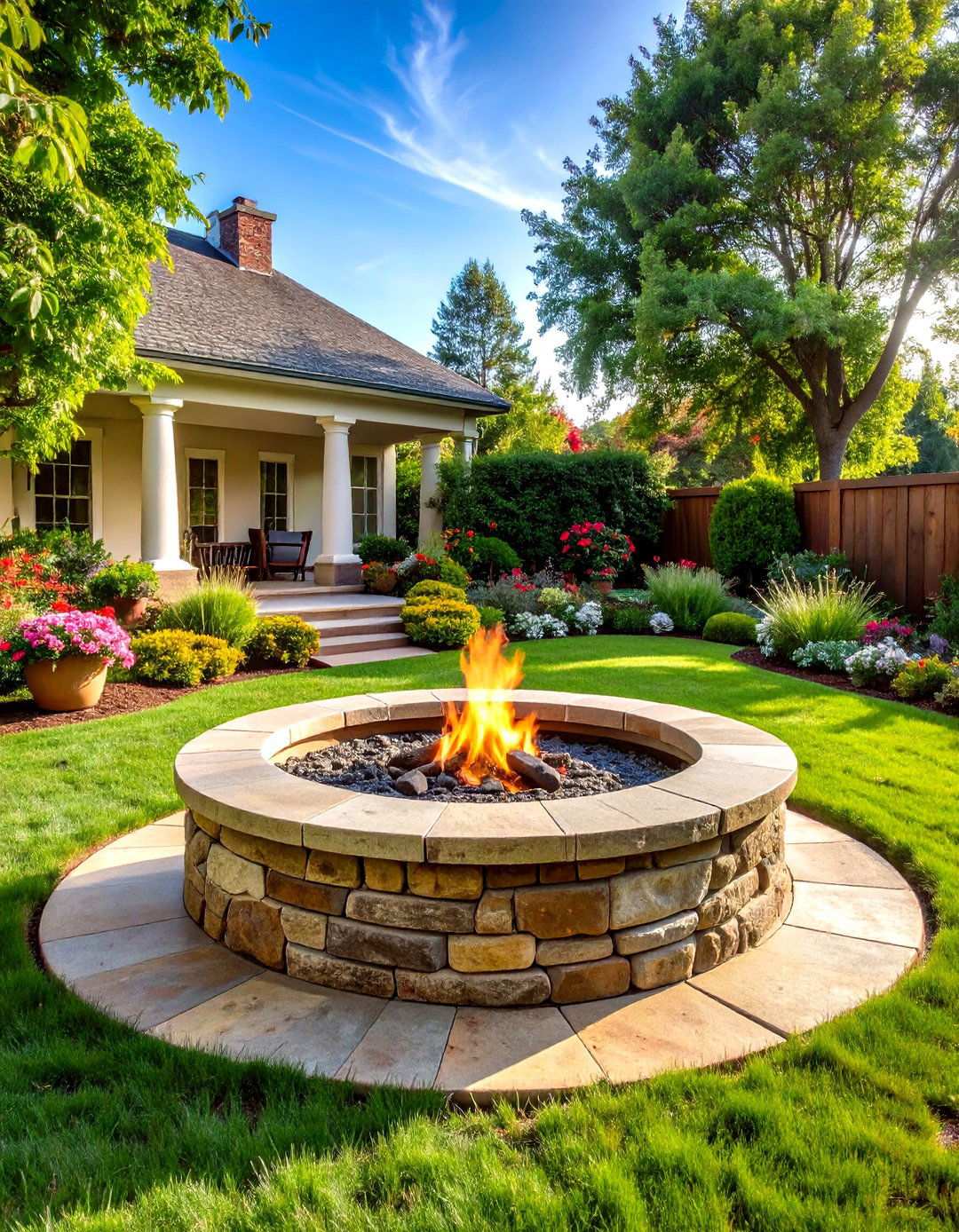 Reclaimed Stone Heritage Fire Pit - 24 Stone Fire Pit Ideas