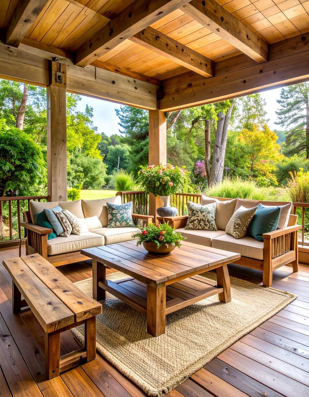 Reclaimed Wood Furniture Collection - 24 Rustic Front Porch Ideas