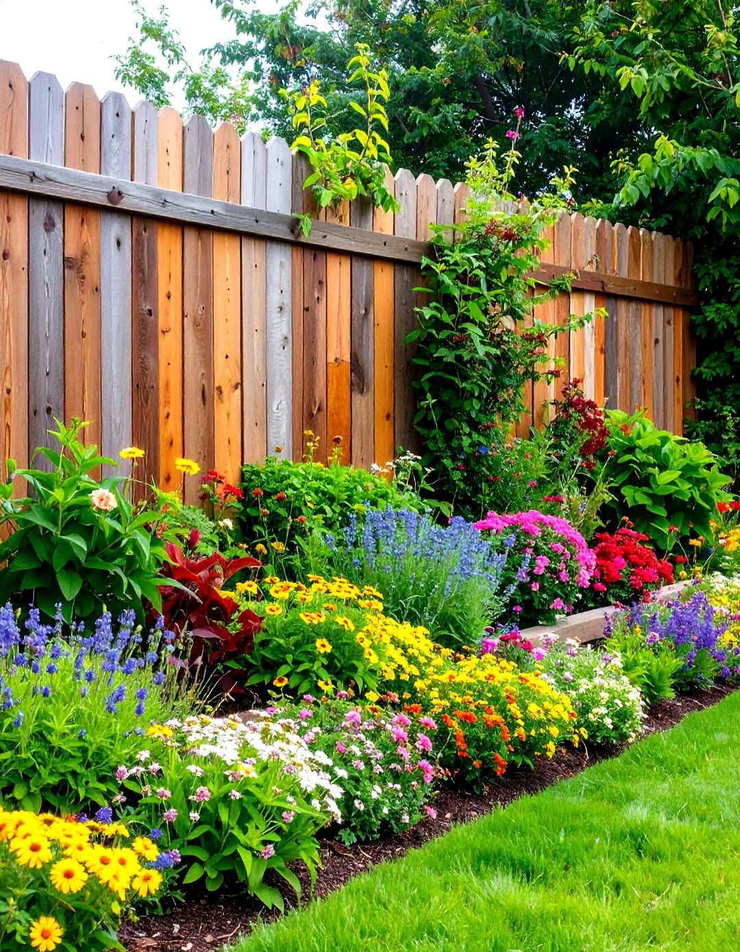Reclaimed Wood Retaining Wall with Weathered Character - 24 Wood Retaining Wall Ideas
