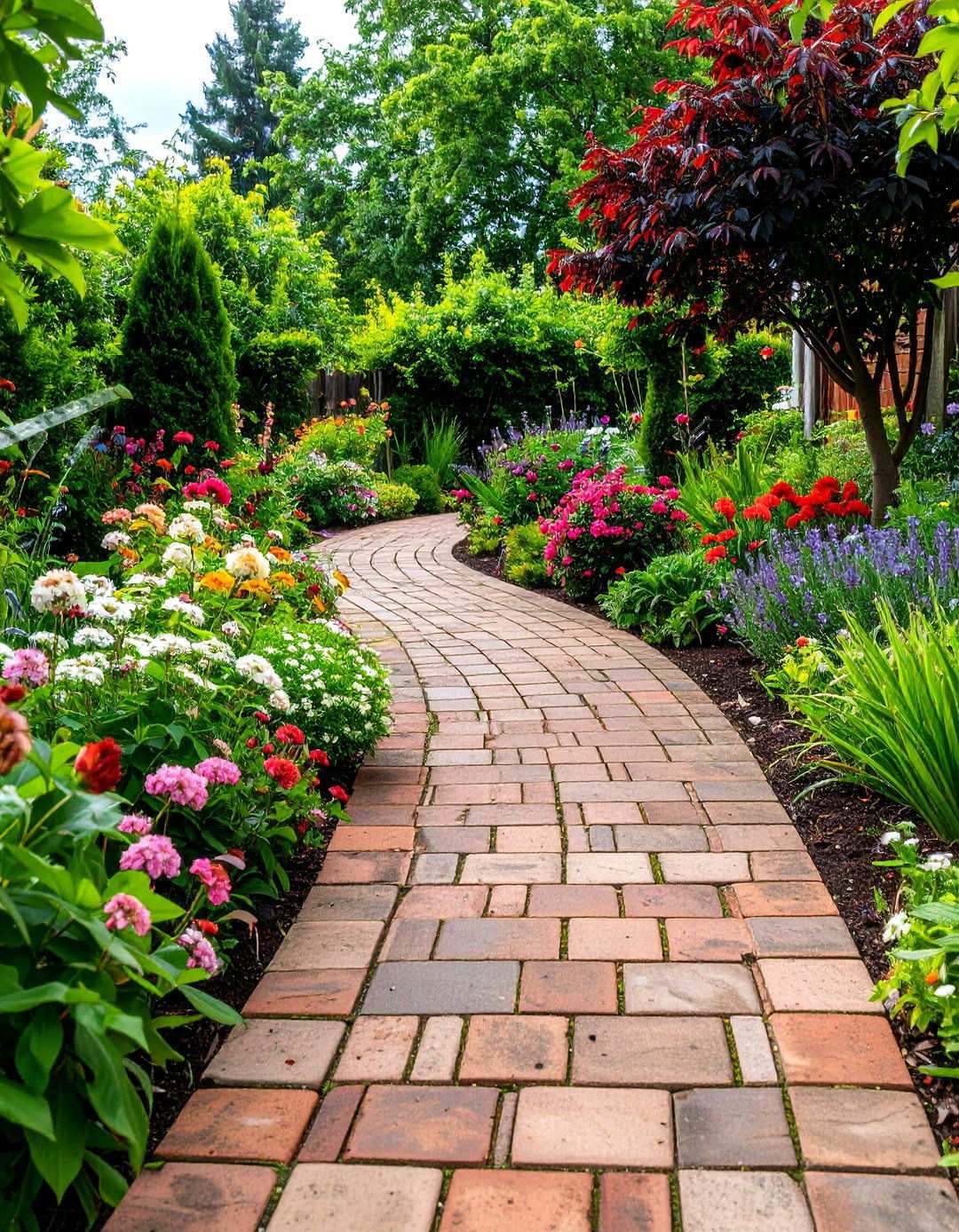 Recycled Brick Rustic Pathway Design - 24 Paver Walkway Ideas