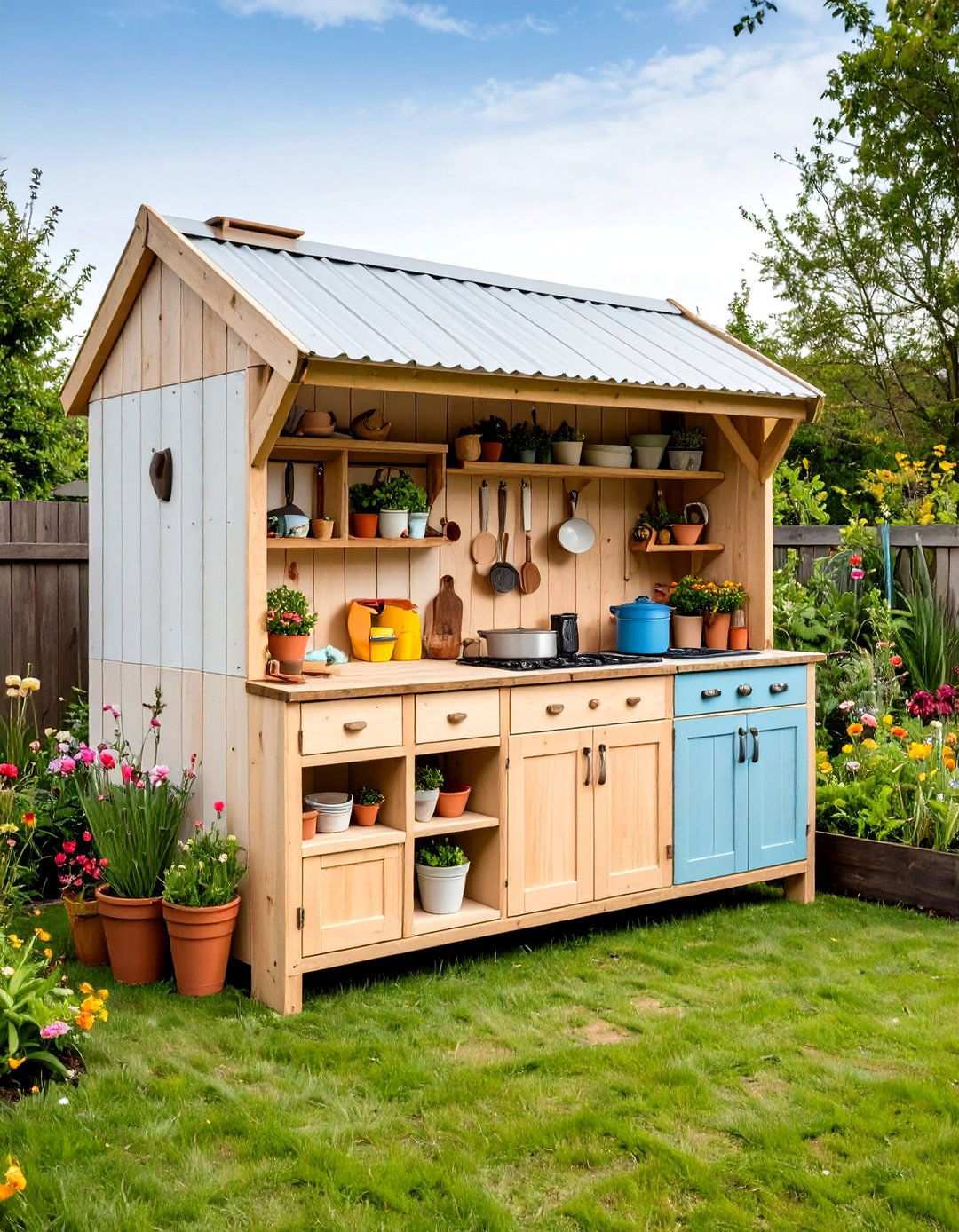 Recycled Pallet Adventure Station - 24 Mud Kitchen Ideas for Kids