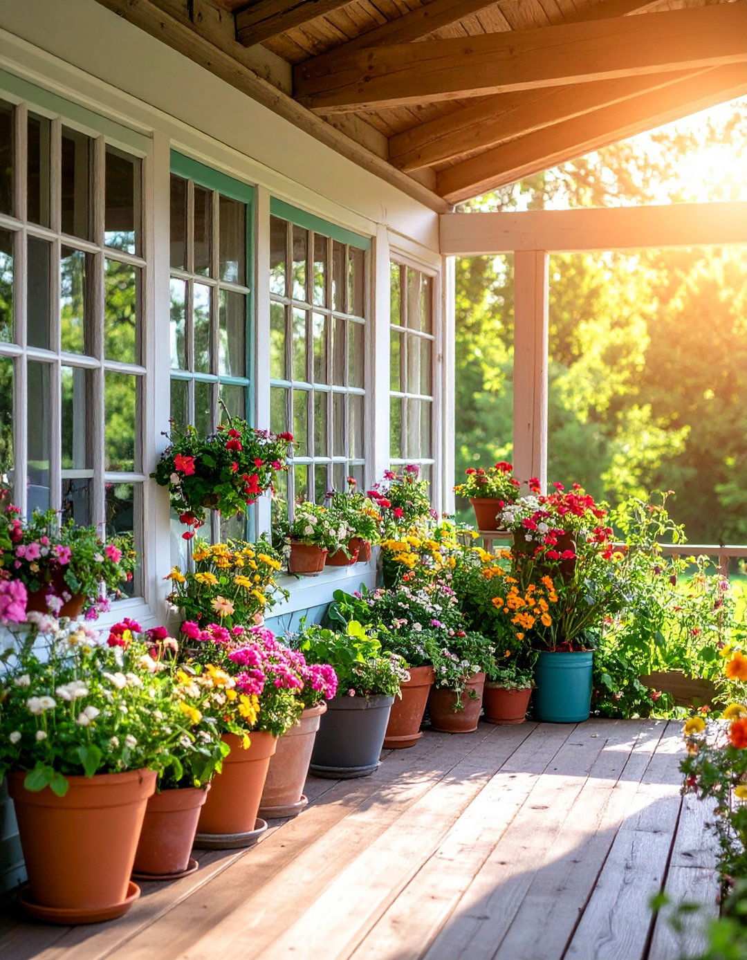 Recycled Window Greenhouse - 24 Porch Greenhouse Ideas
