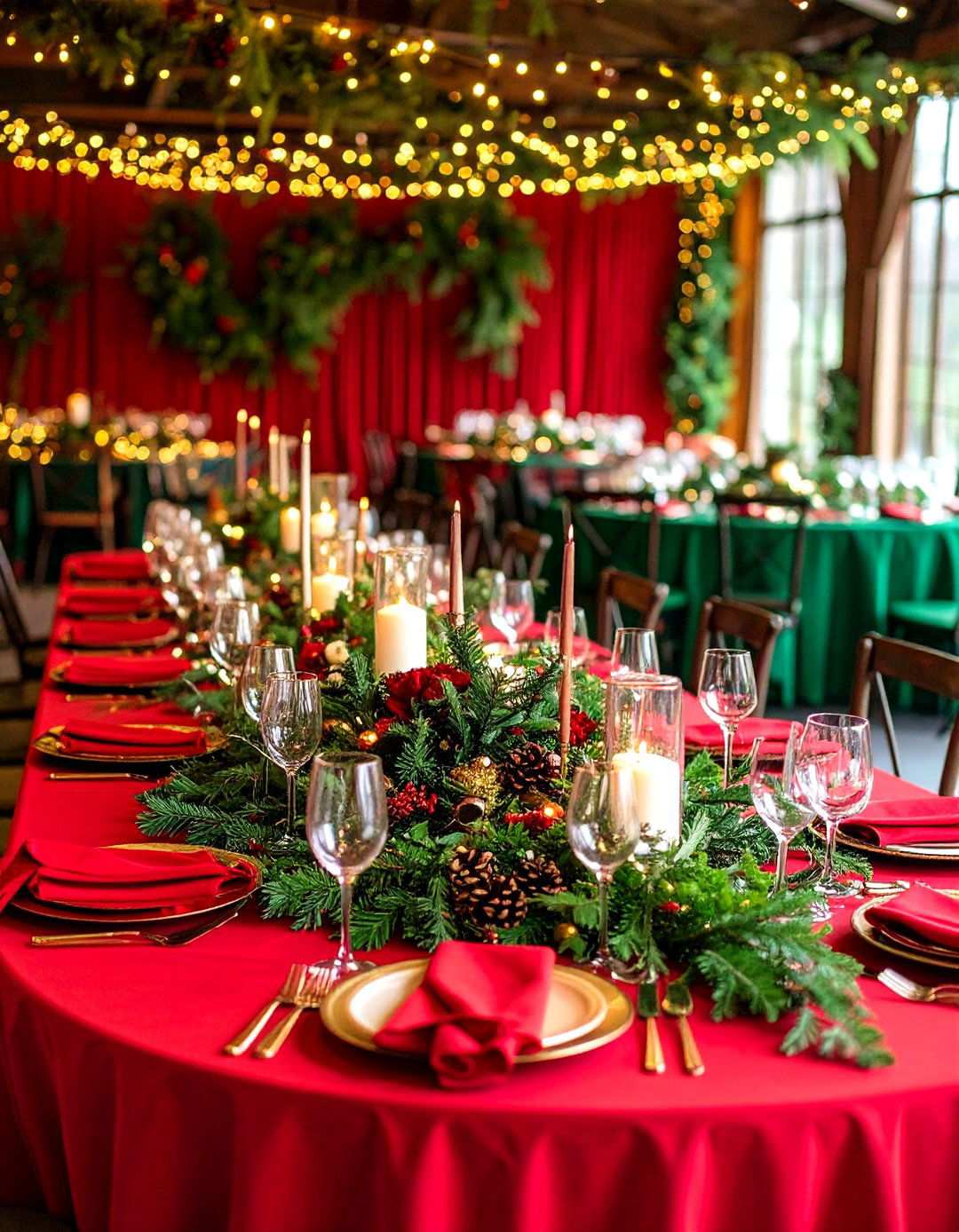Red and Green Christmas Wedding - 24 Red Wedding Theme Ideas