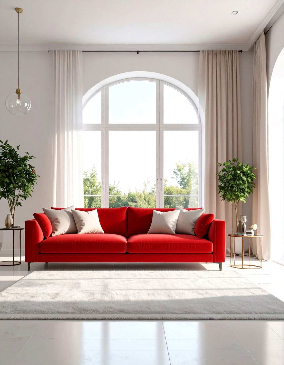 Red Couch Natural Light Maximizing - 24 Red Couch Living Room Ideas