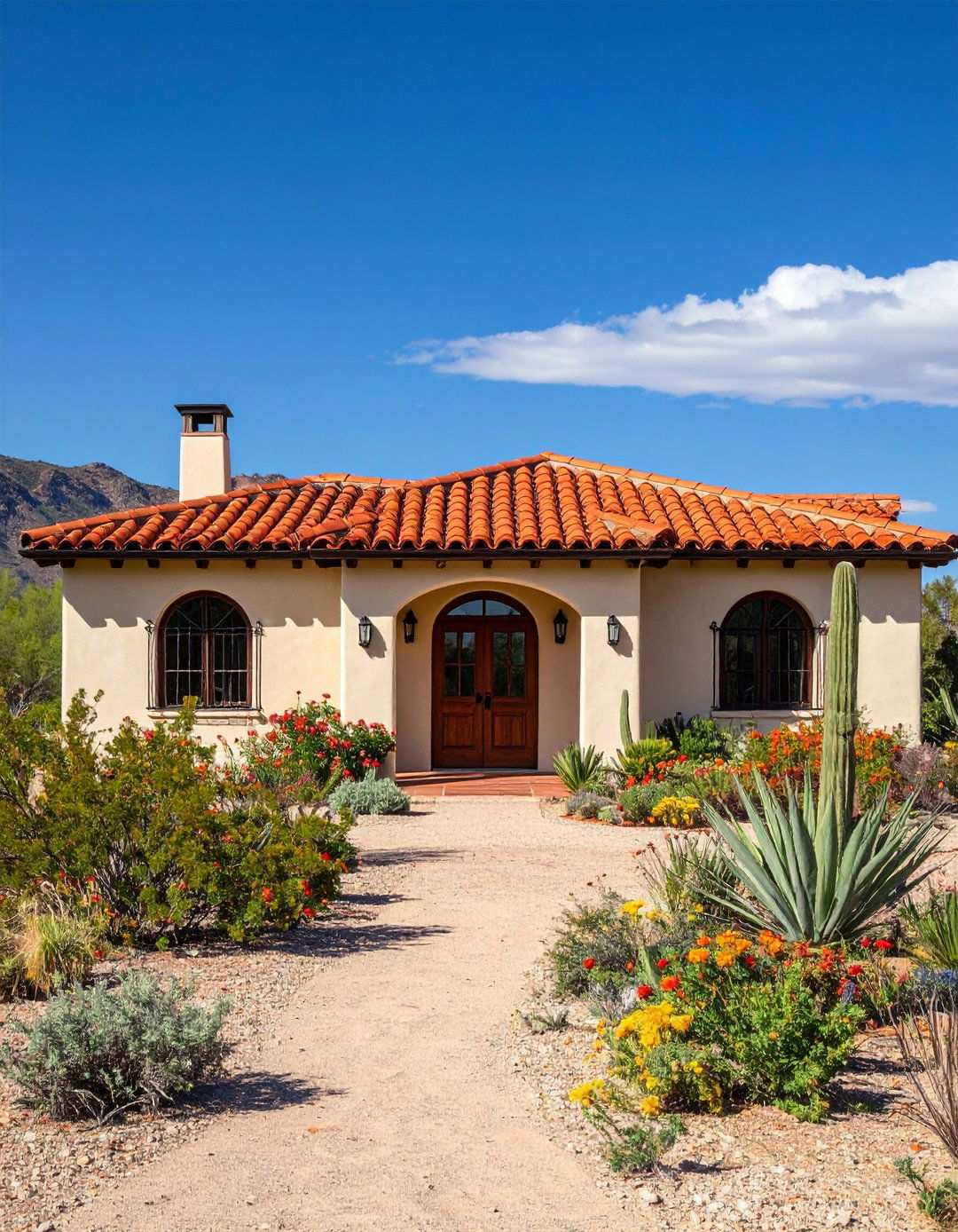 Red Roof Mediterranean Villa Style - 24 red home exterior ideas