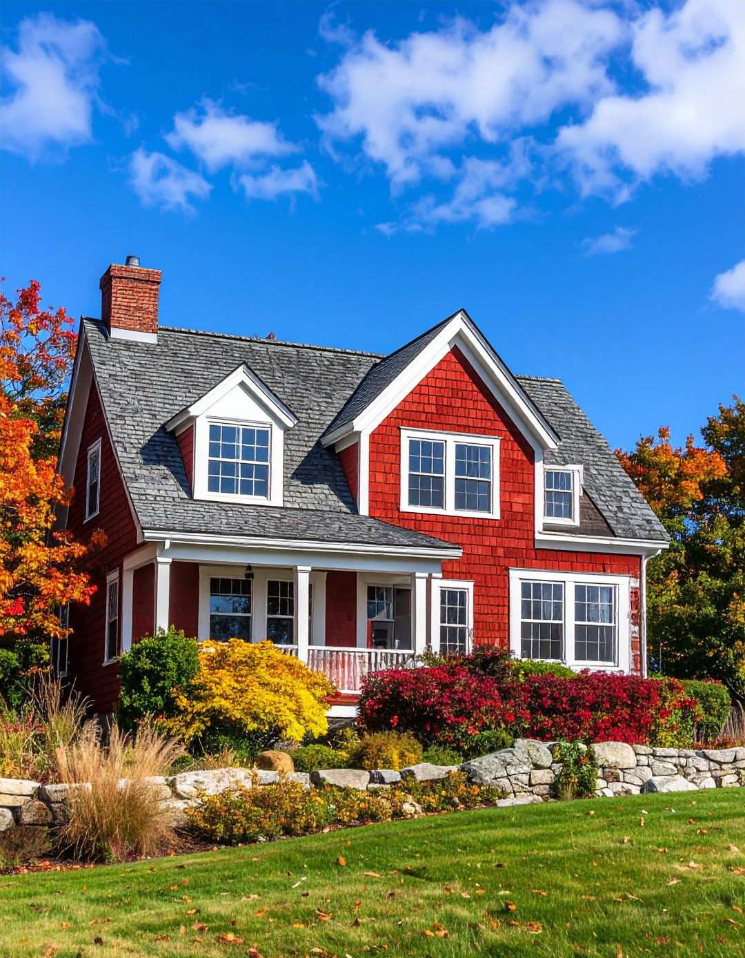 Red Shingled Cape Cod Style - 24 red home exterior ideas