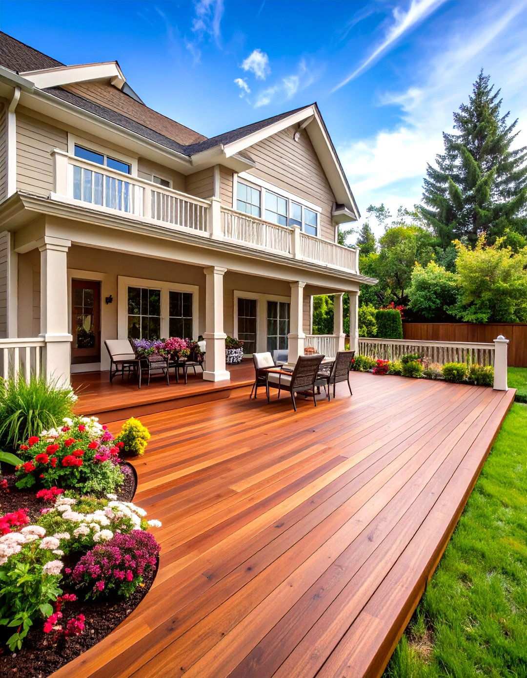 Redwood and Cream Classic Elegance - 24 Two Tone Deck Color Schemes