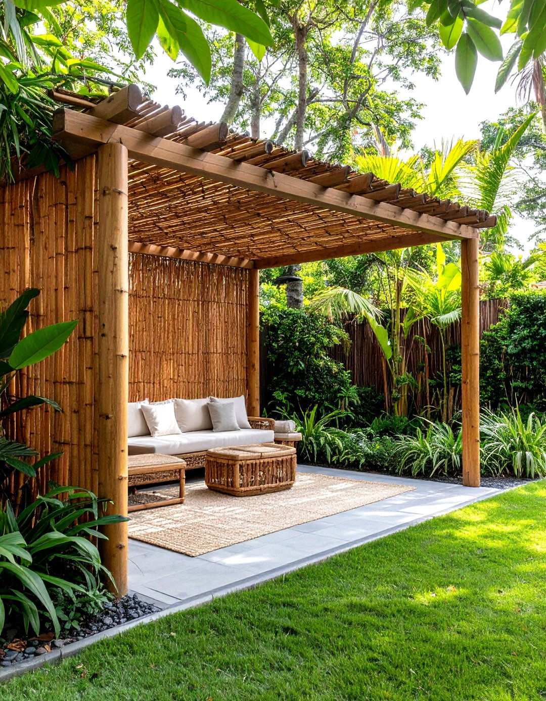 Reed Fencing Natural Screen - 24 Pergola Roof Ideas