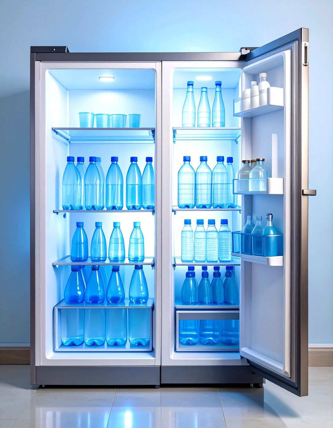 Refrigerator Door Storage - 24 Water Bottle Storage Ideas