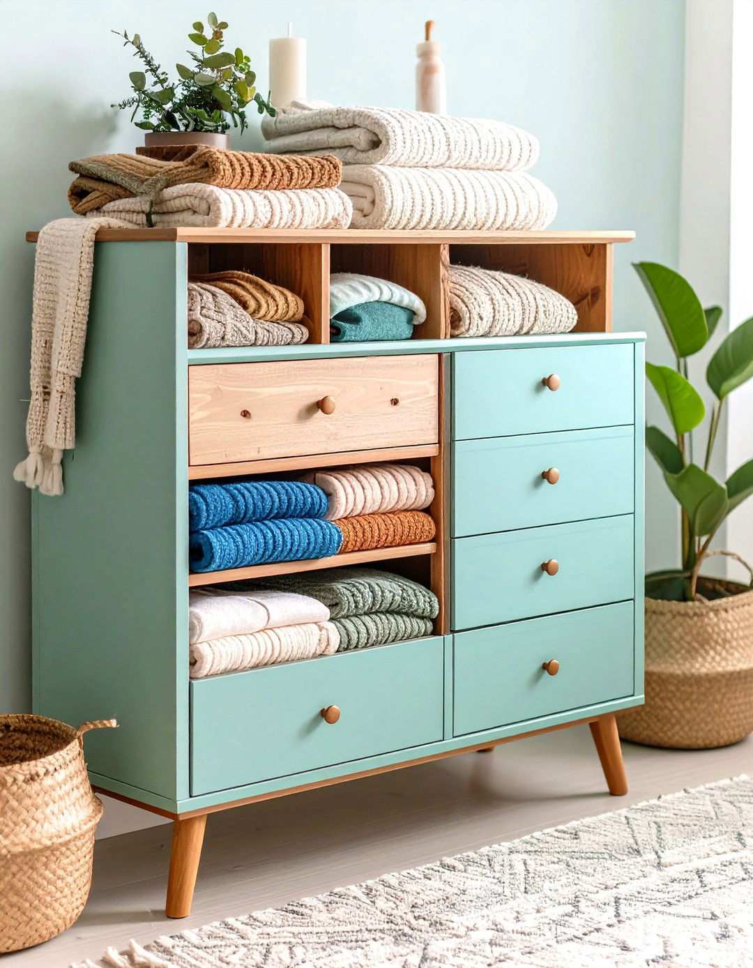 Repurposed Furniture Storage with Custom Adaptations - 24 sweater storage ideas