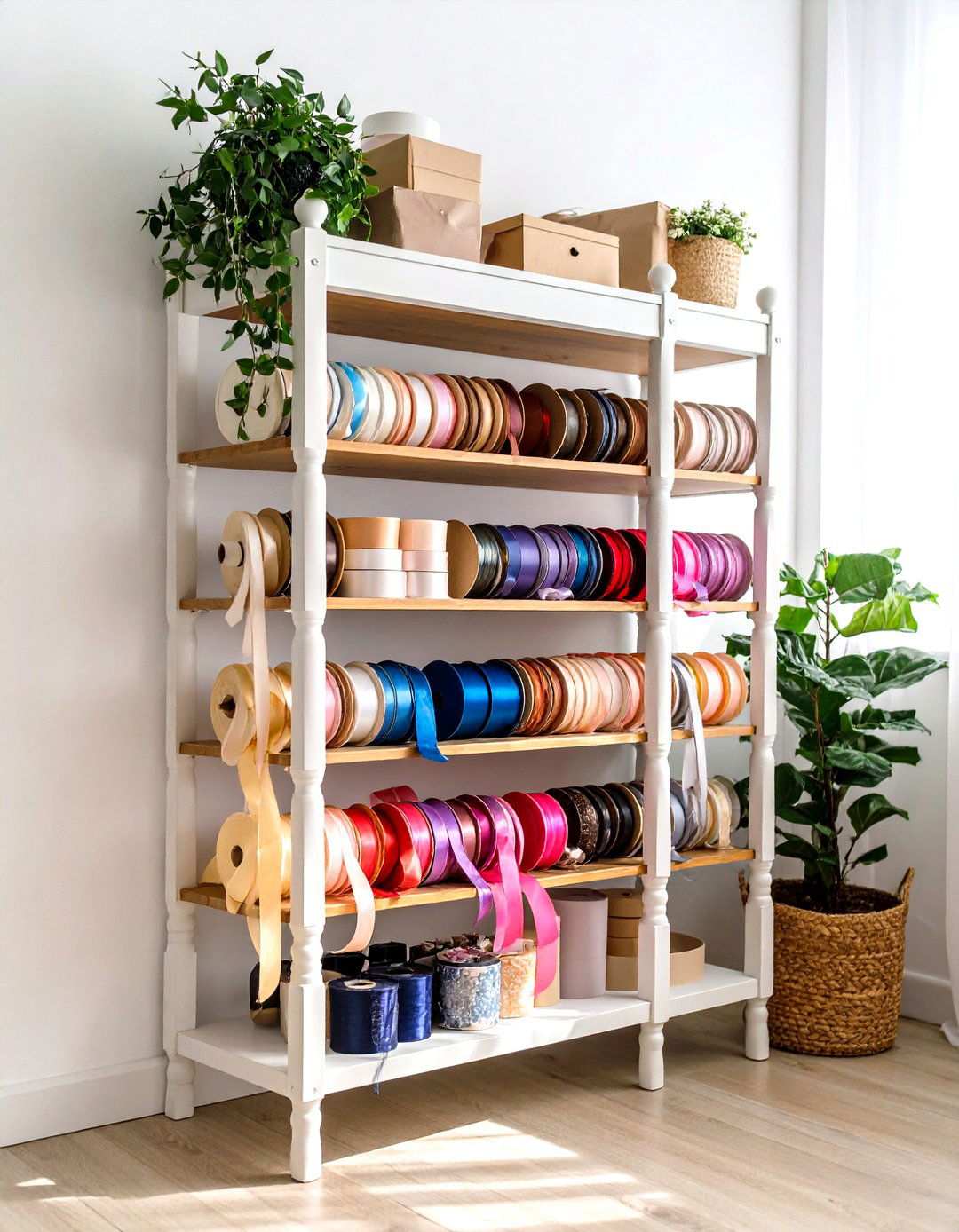 Repurposed VHS Storage Rack Conversion - 24 Ribbon Storage Ideas
