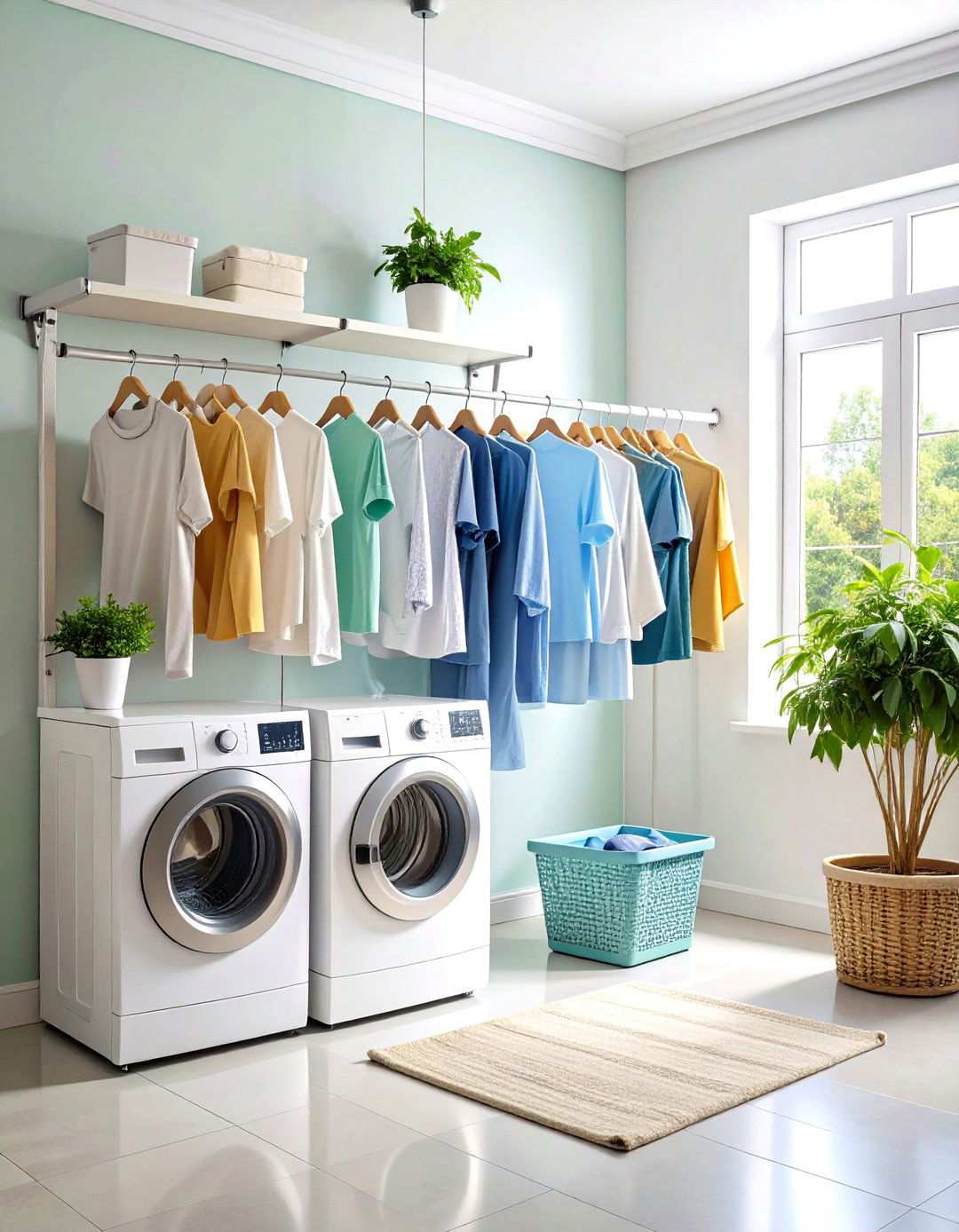 Retractable Clothesline System - 24 Laundry Room Drying Rack Ideas