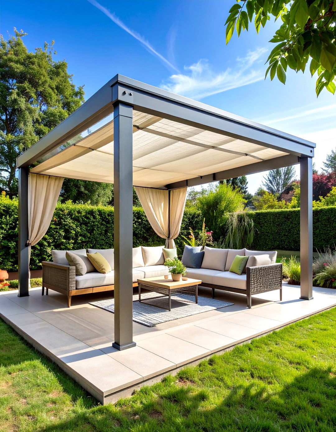 Retractable Slide Wire Canopy Systems - 24 Pergola Cover Ideas