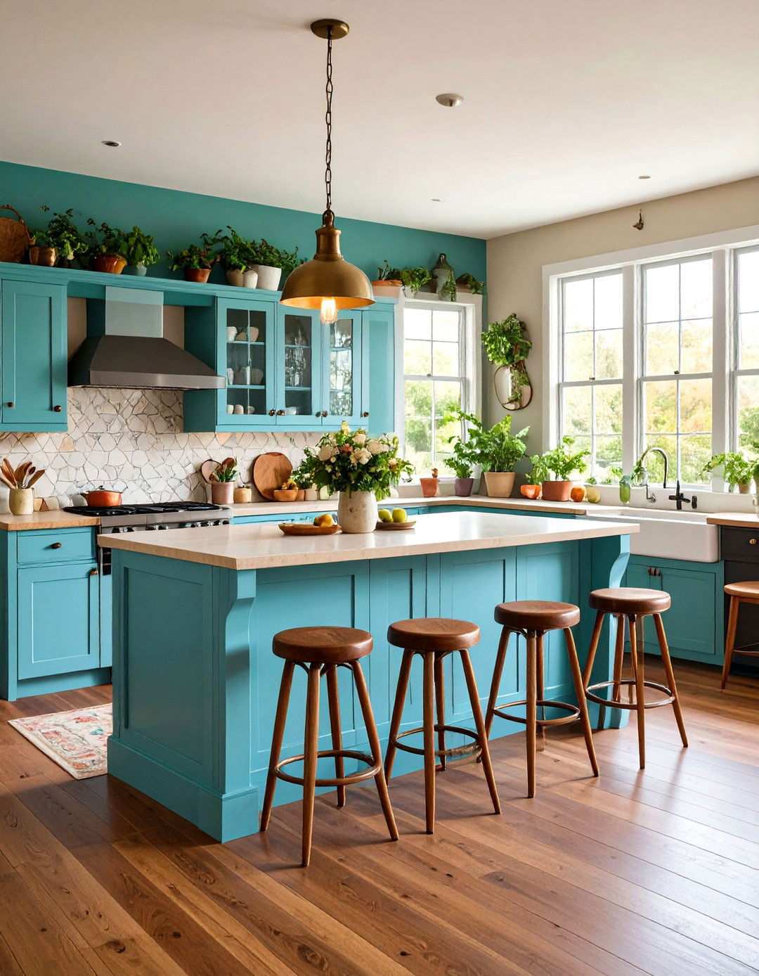 Retro Breakfast Bar Kitchen - 24 Vintage Kitchen Ideas