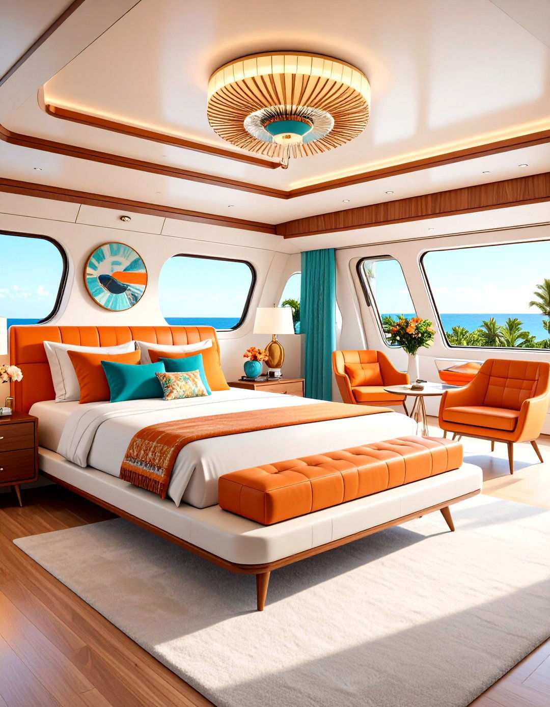 Retro Mid Century Modern Suite - 24 yacht bedroom ideas