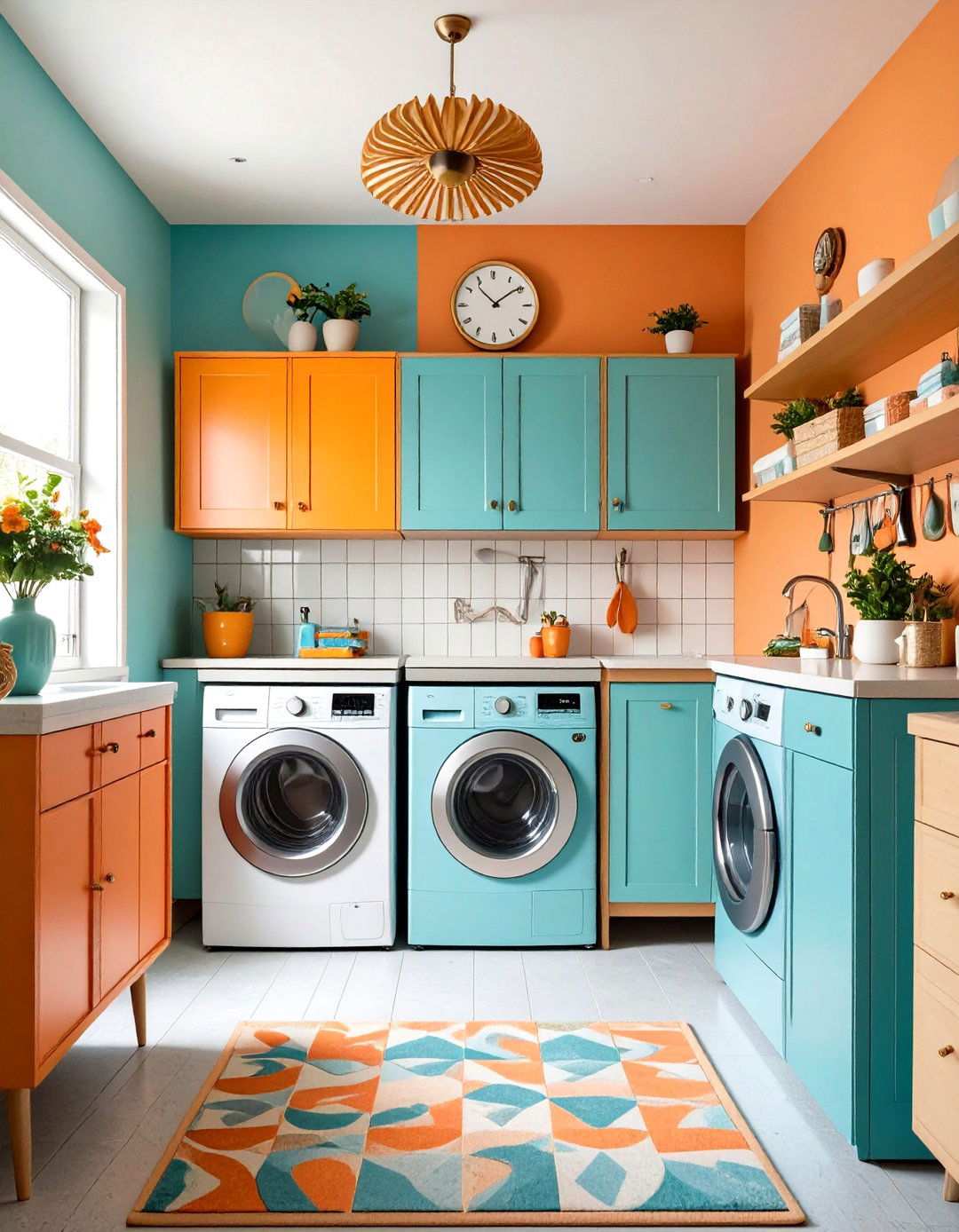 Retro Mid Century Style - 24 Laundry Room Decor Ideas