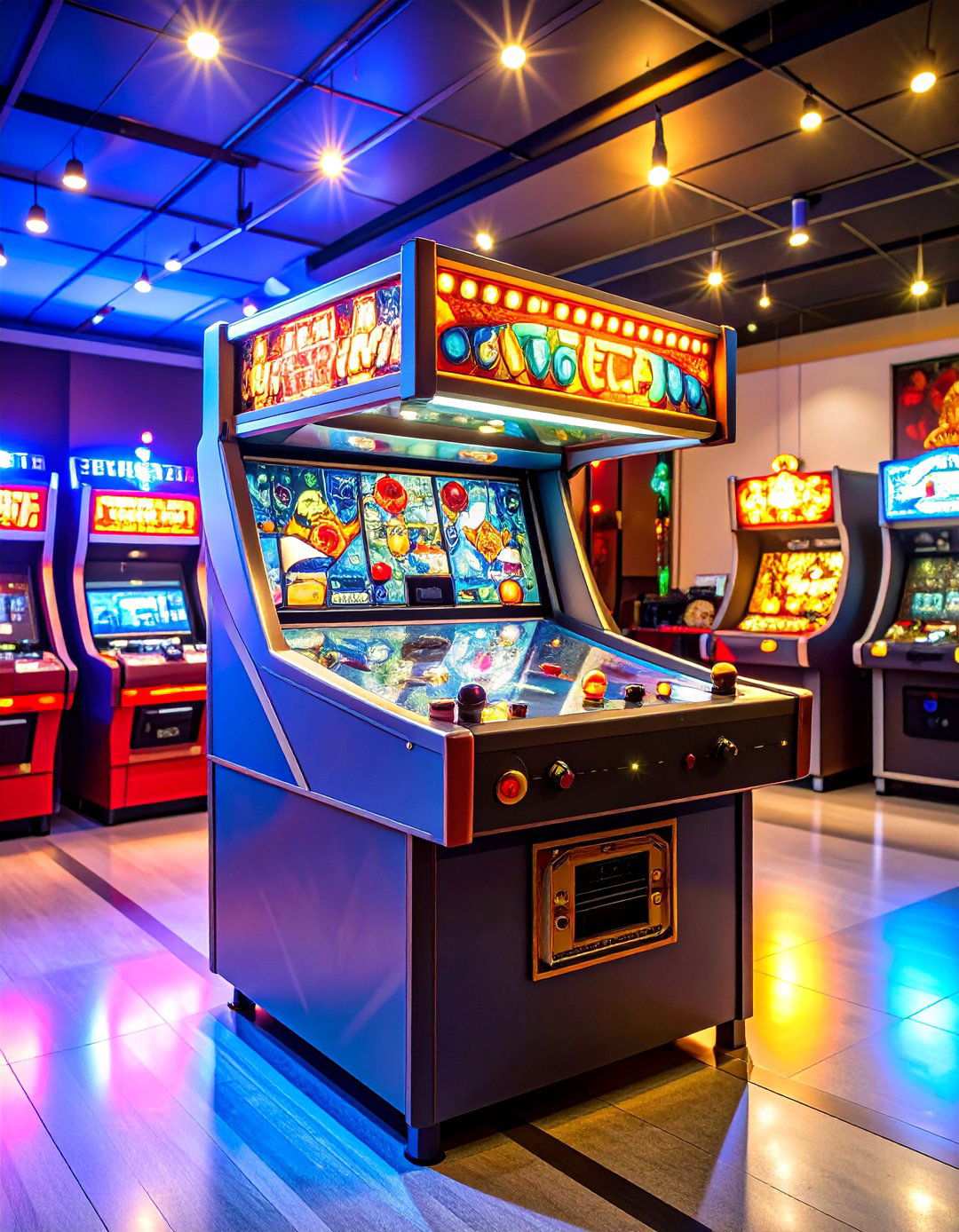 Retro Pinball Machine Sign with Gaming Graphics - 24 Man Cave Sign Ideas