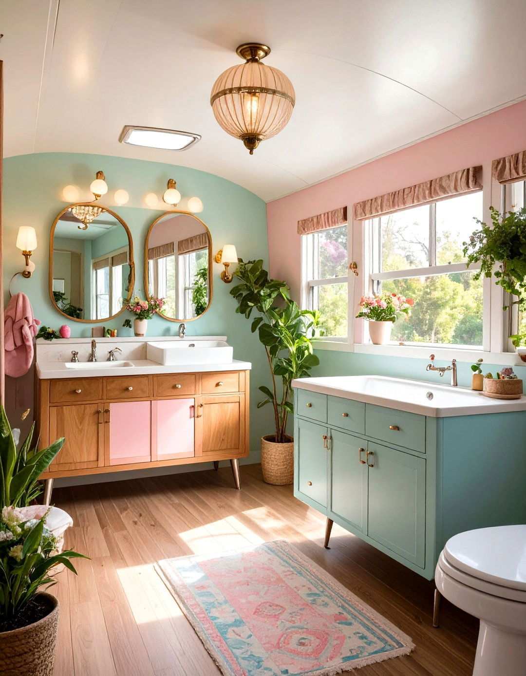 Retro Vintage Charm Revival - 24 Small Rv Bathroom Ideas